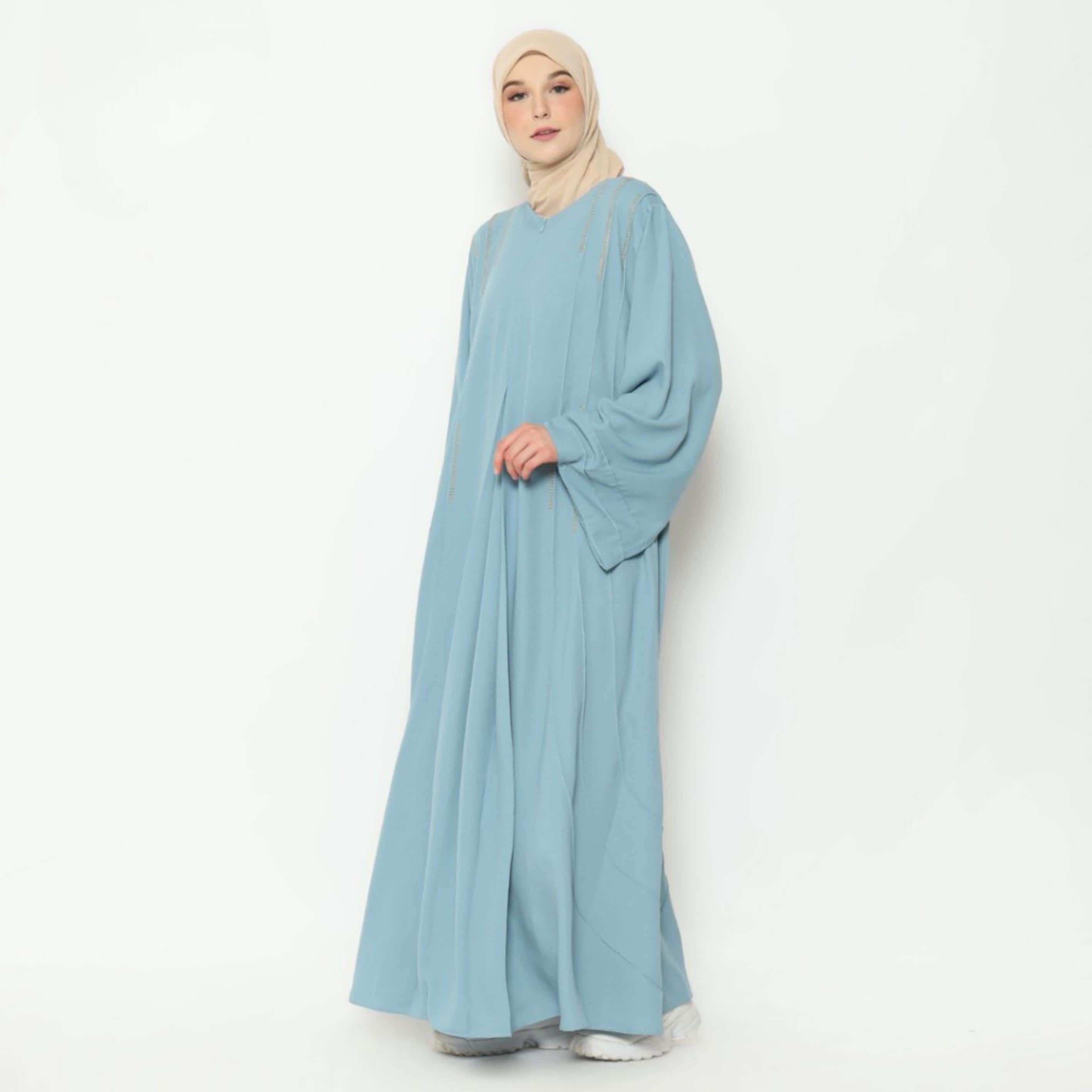 Sakeena Abaya | Dubai Style Modest Dress with Sequins (Nursing Friendly)