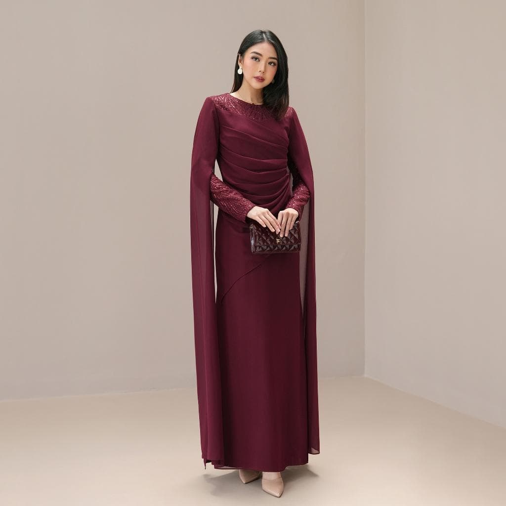 Elegant Ceruty Lace Gown | Modest Evening Dress, Body Silhouette, Bridal, Eid Formal Wear - image 5