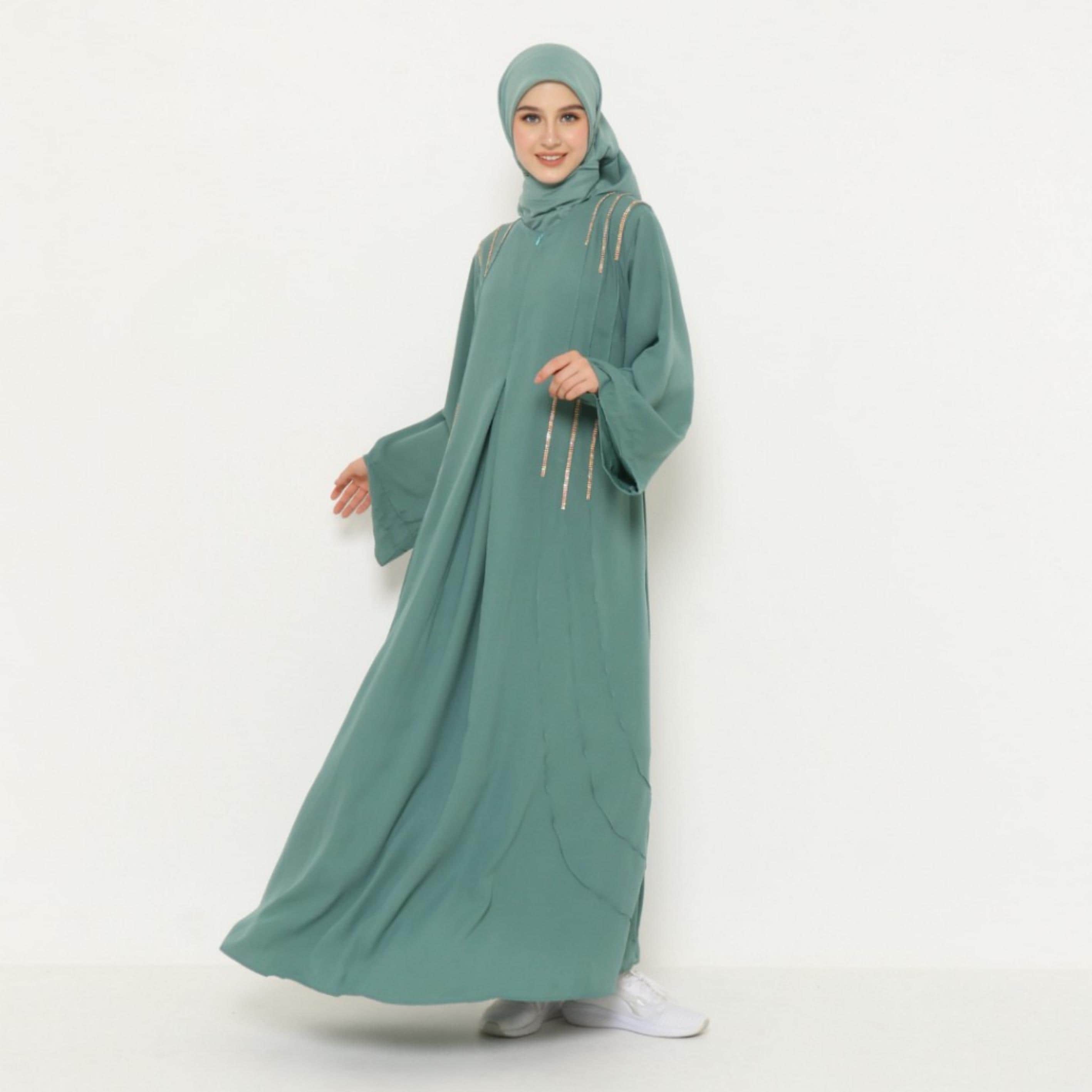Sakeena Abaya | Dubai Style Modest Dress with Sequins (Nursing Friendly) - image 4
