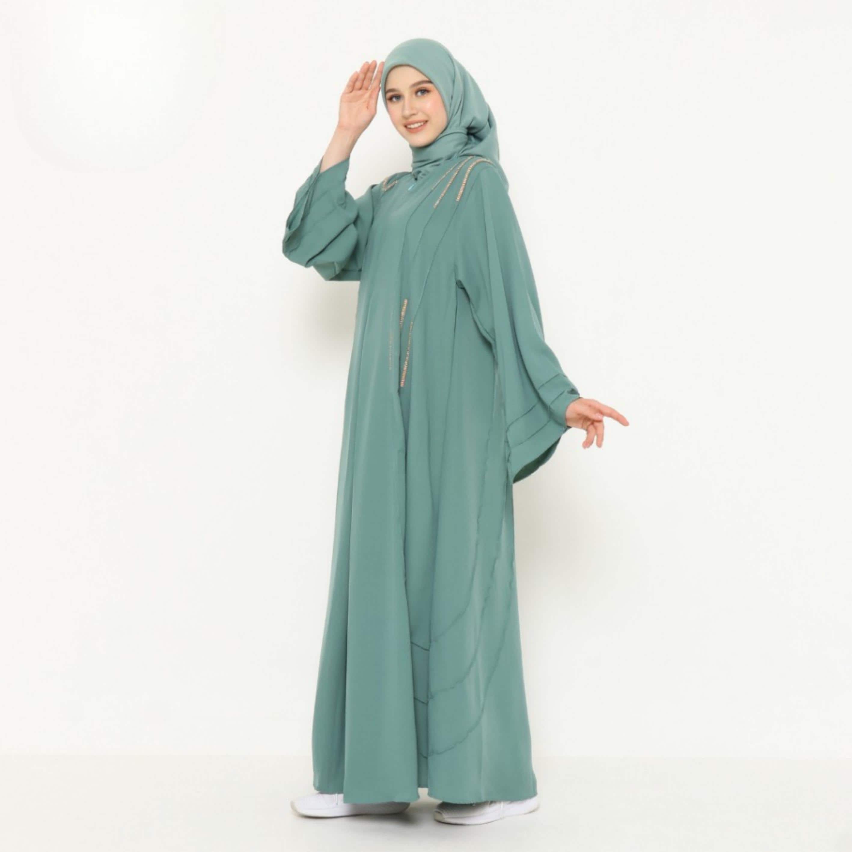 Sakeena Abaya | Dubai Style Modest Dress with Sequins (Nursing Friendly) - image 3