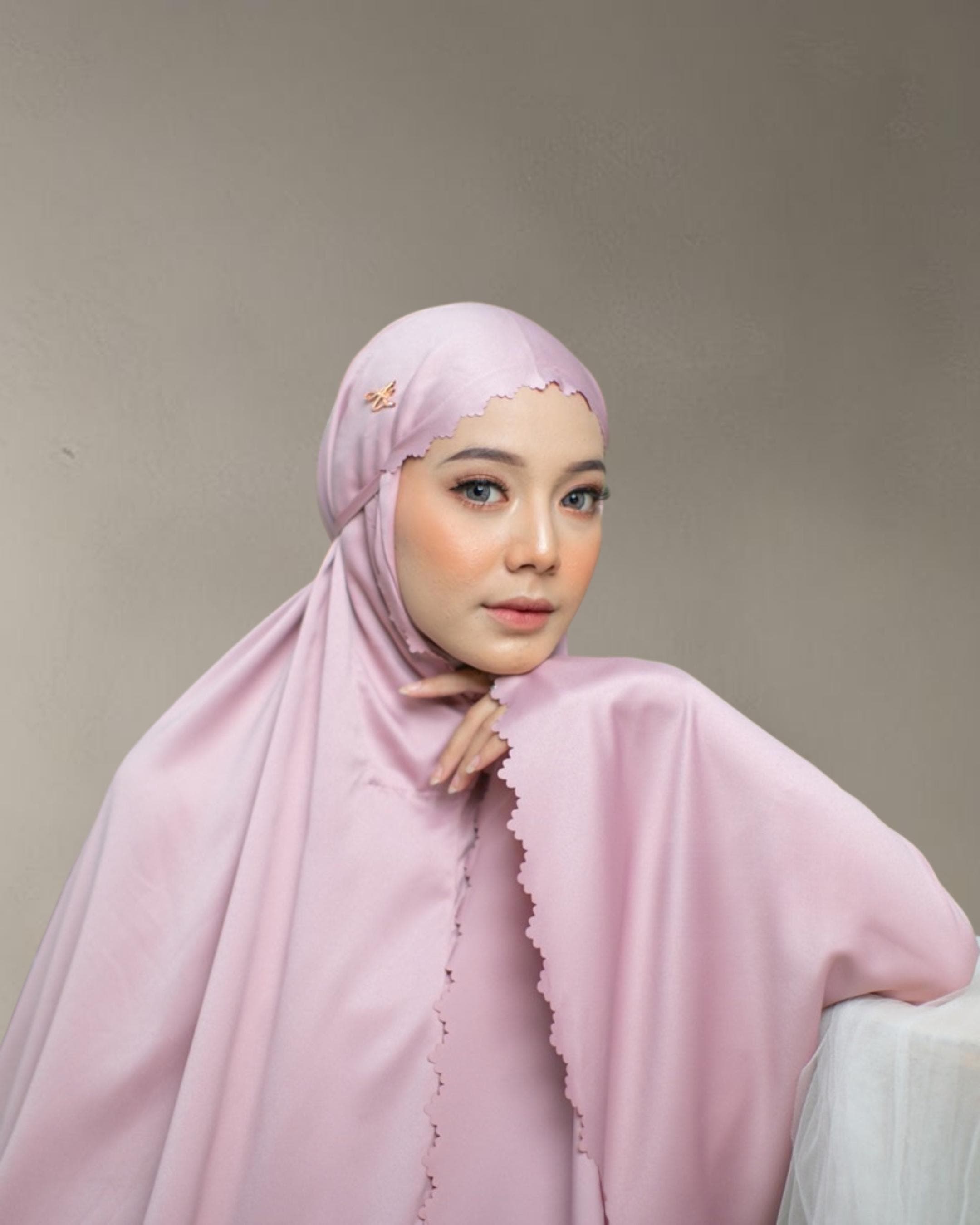 Luxury Velvet Prayer Set with Matching Bag, Mukena, Telekung