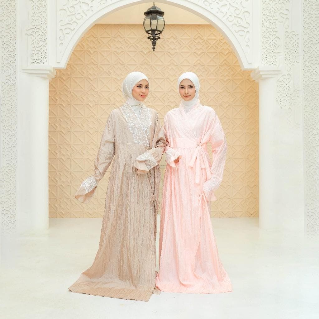 One-Piece Mukena Abaya – Hanbok Travel Prayer Dress, Korean Parachute