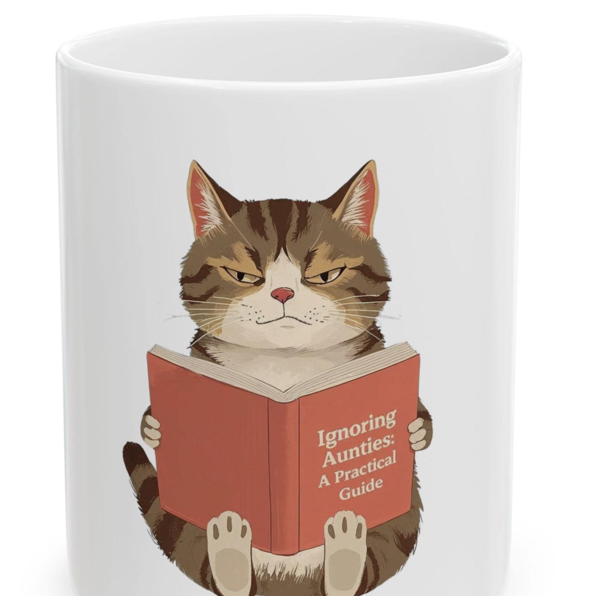 Ignoring Aunties Mug Funny Cat Mug Desi Humor Gift Immigrant Humor Mug Sarcastic Cat Coffee Mug Funny Gift for Friend