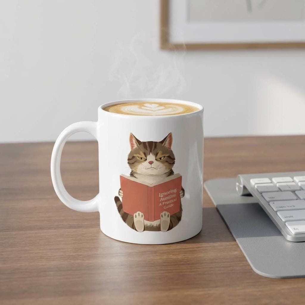 Ignoring Aunties Mug Funny Cat Mug Desi Humor Gift Immigrant Humor Mug Sarcastic Cat Coffee Mug Funny Gift for Friend - image 4