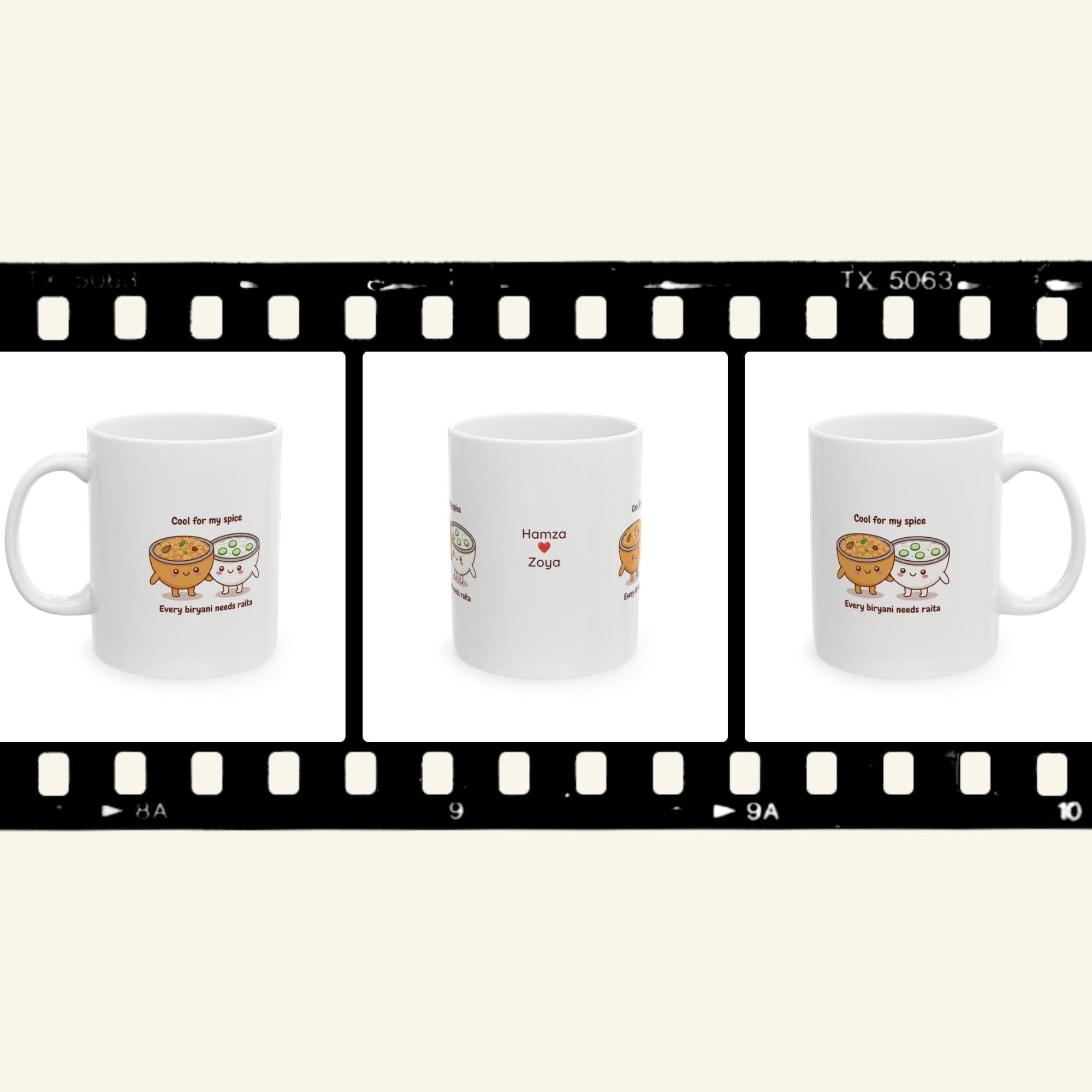 Cute Biryani & Raita Mug, Desi Couple Gift, Funny South Asian Food Mug, Pakistani Indian Food Lover Mug, Cool for My Spice Mug - image 5