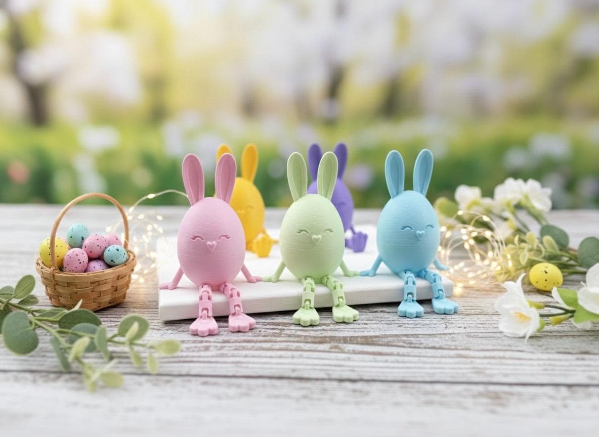 Pastel Easter Bunny Shelf Sitter ā Spring Home Decor (3D Printed) - image 5