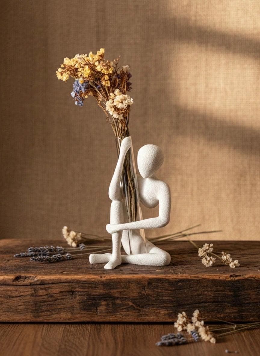 Minimal Abstract Human Figurine – Modern Home Decor Sculpture, Handmade 3D Printed Art Object - image 3
