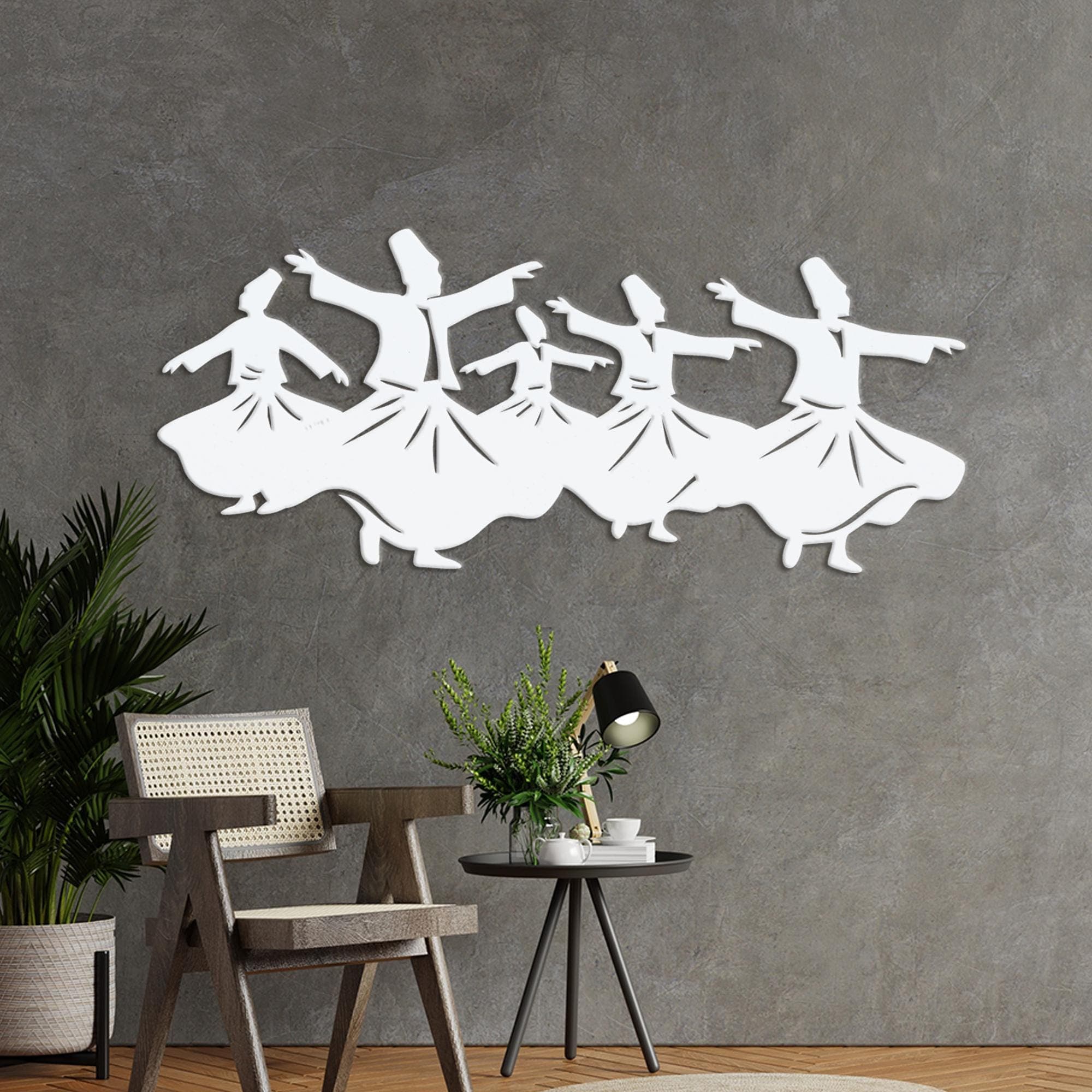 Whirling Dervish Metal Wall Art, Ramadan Eid Wall Hanging Gift, Mevlana Rumi Home Decor, - image 3