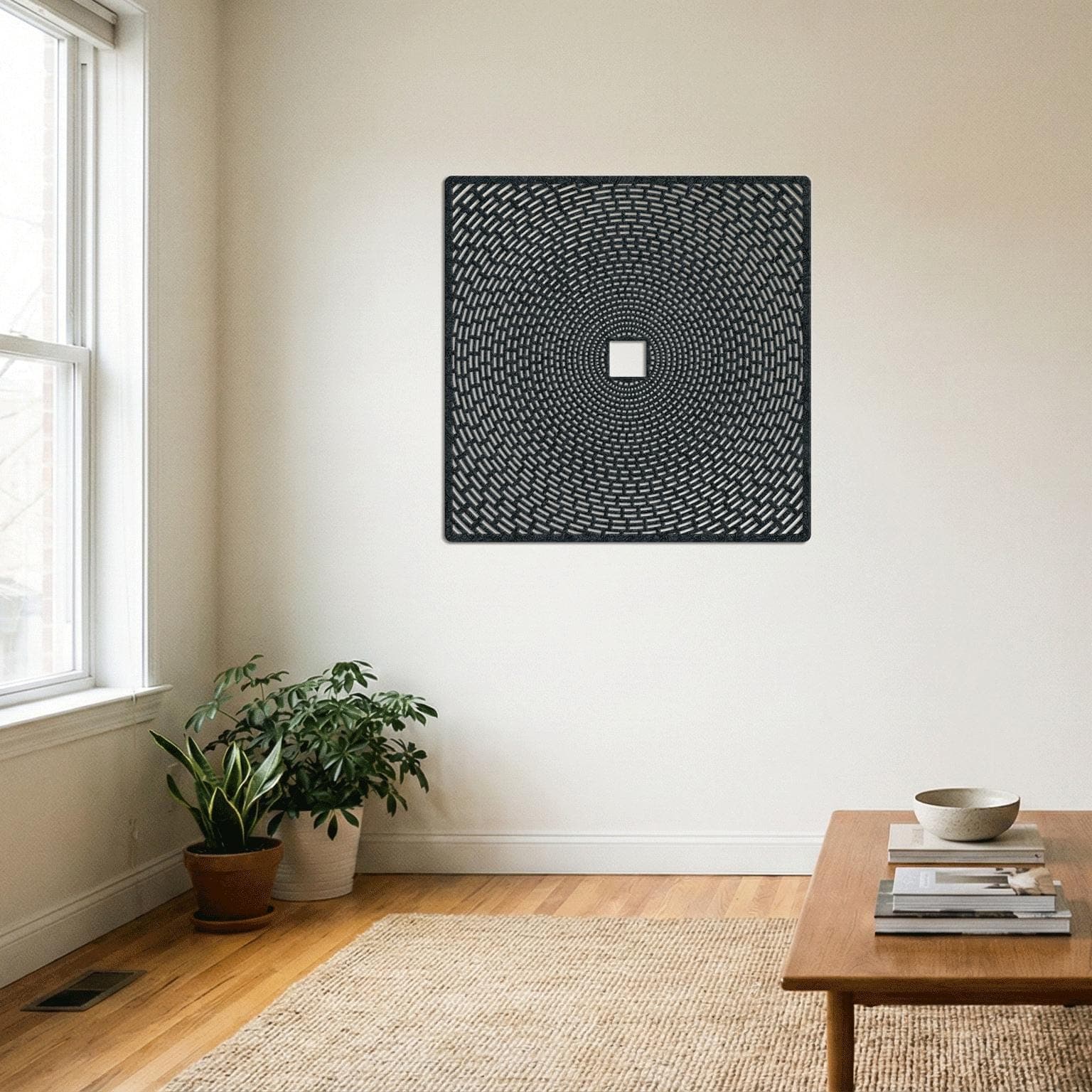 Kaaba Islamic Metal Wall Decor, Sacred Spiral Geometry Design, Spiritual Home Accent - image 4