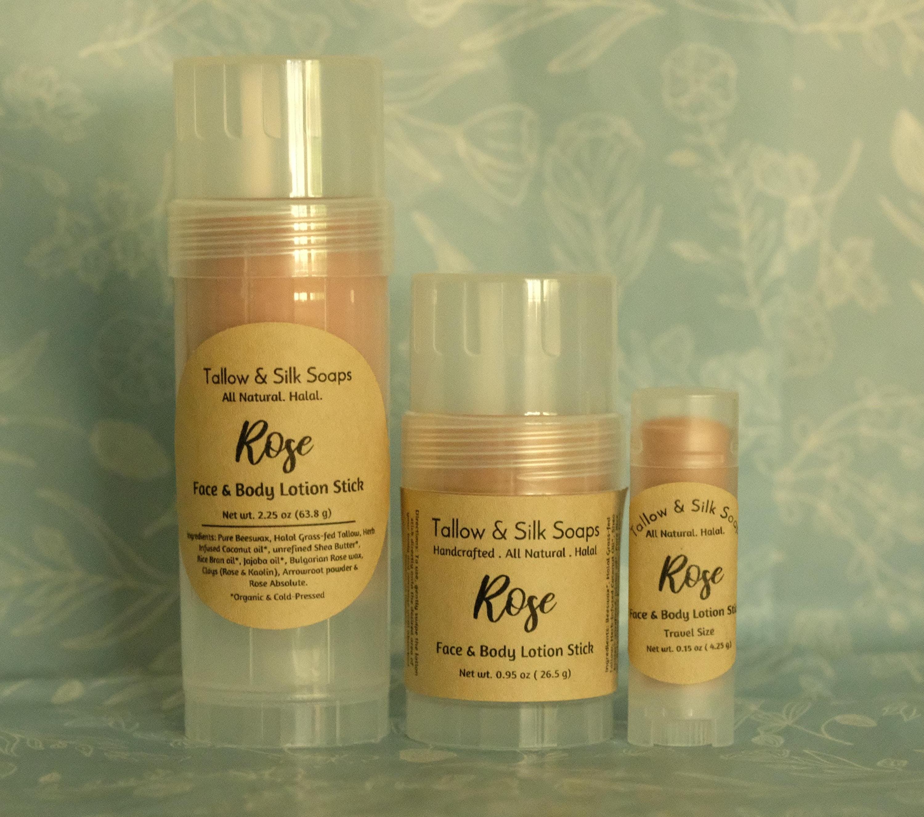 Rose Tallow Solid Lotion Stick. Halal, Grass-fed. Natural, Hydrating, Non-Greasy. Dry, Sensitive Skin Relief. Lavender, Unscented. - image 3
