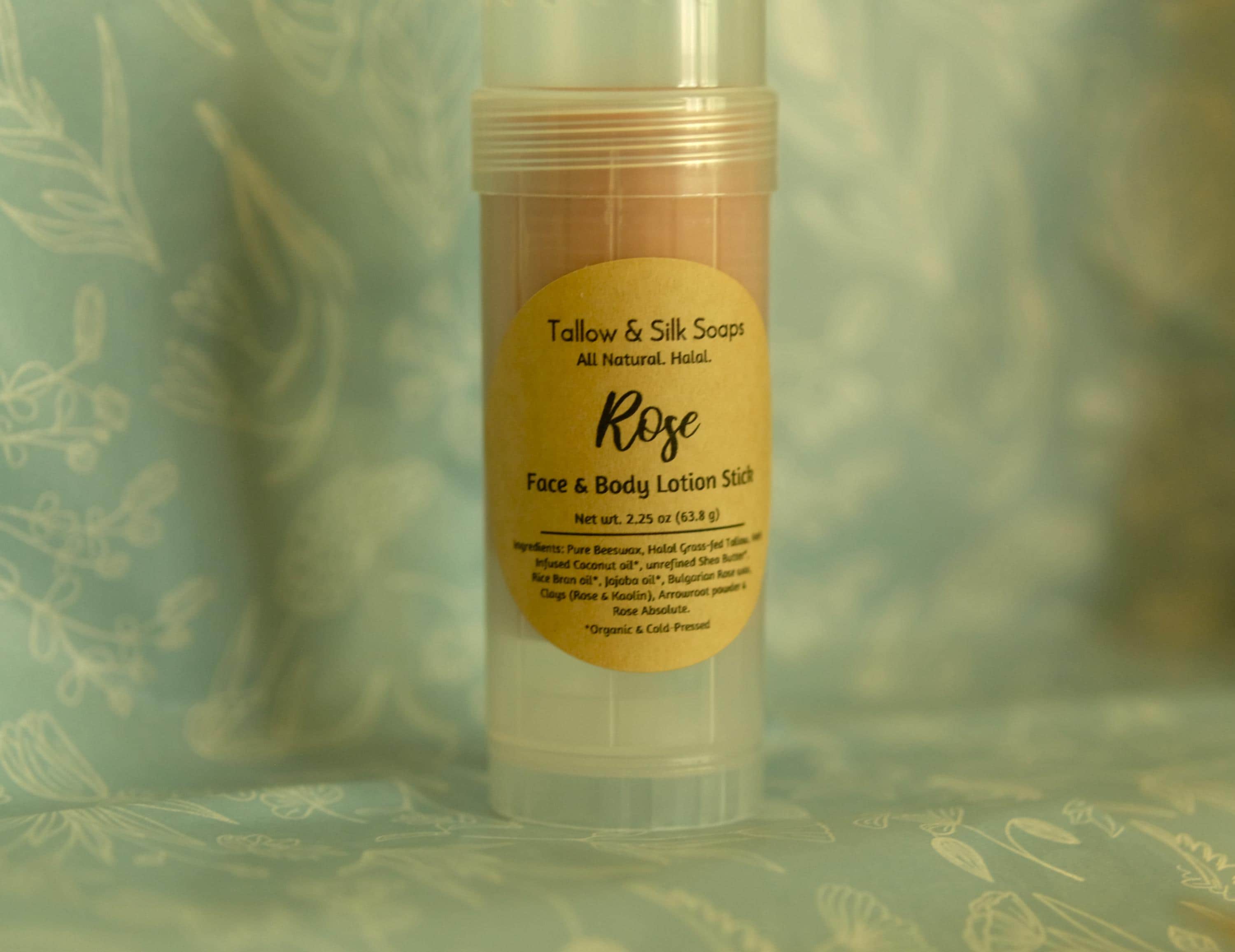 Rose Tallow Solid Lotion Stick. Halal, Grass-fed. Natural, Hydrating, Non-Greasy. Dry, Sensitive Skin Relief. Lavender, Unscented. - image 4