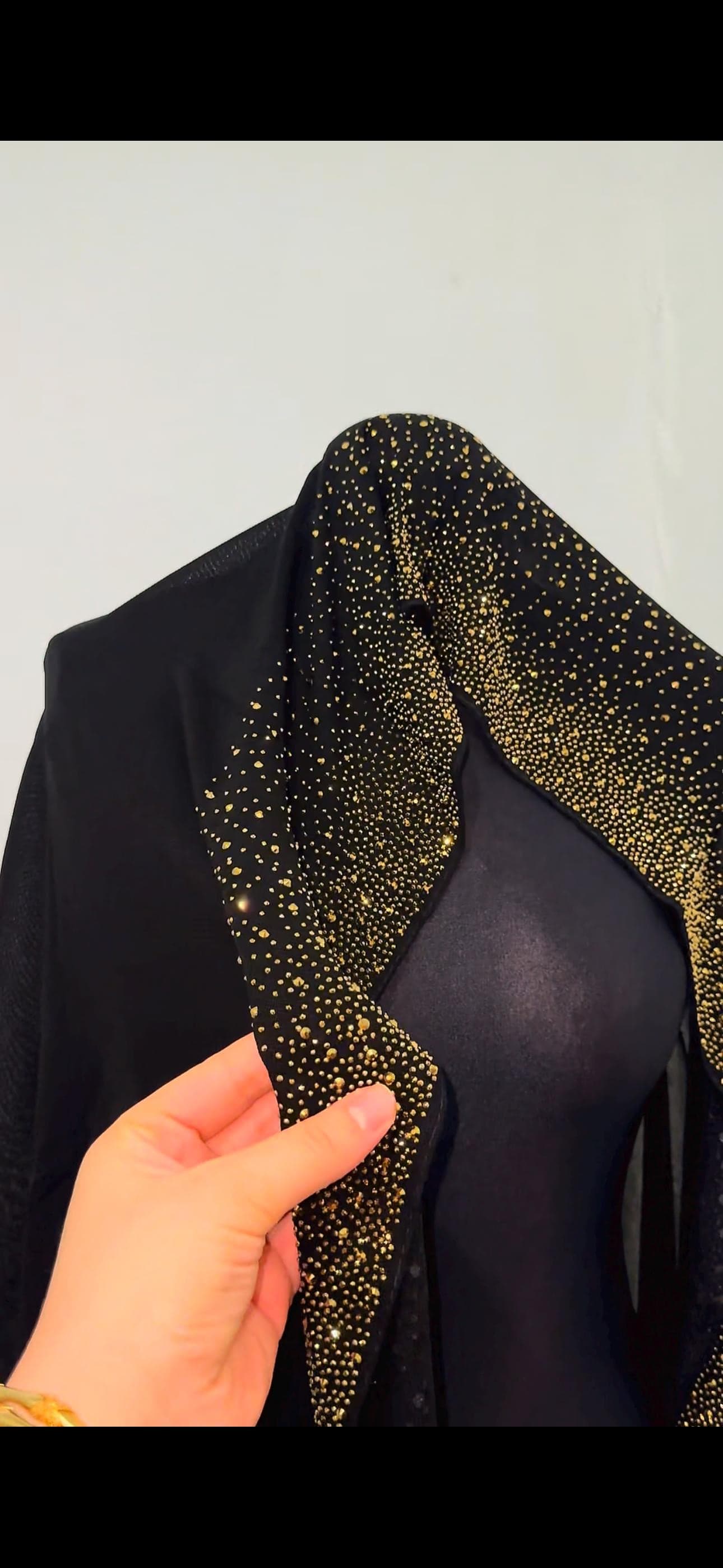 Luxury Crystal Hijab Scarf Shawl – Gold, Silver, or Multicolor Glitter – Soft Hijab for Women - image 3