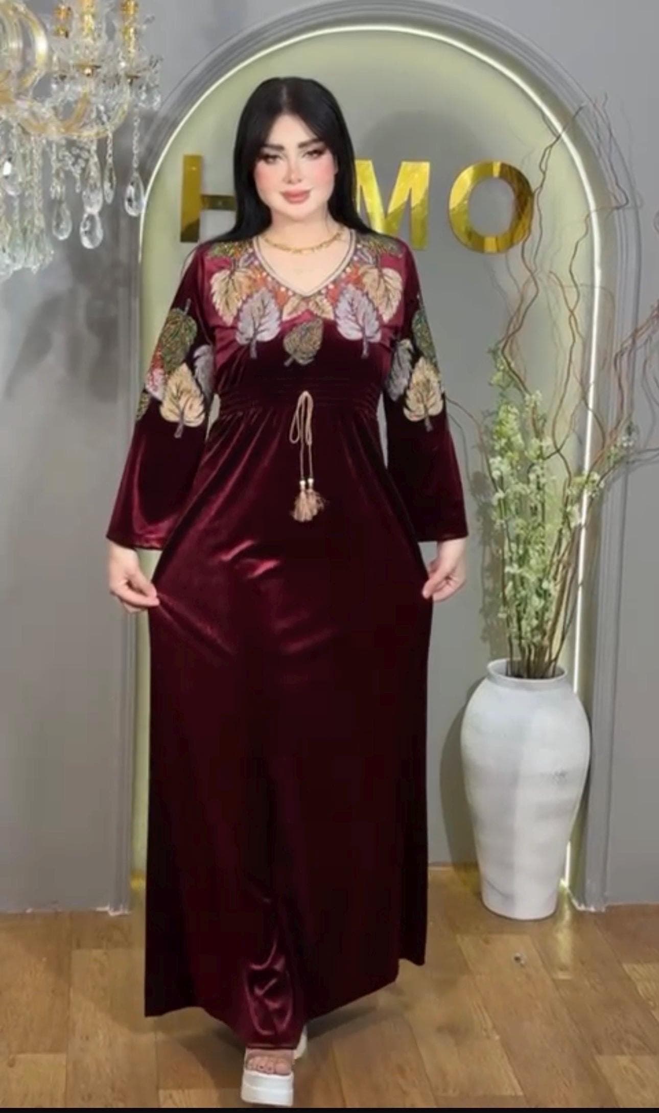 Women’s  Jalabiya Maxi Dress (Maksi) | Middle Eastern Modest Dress | Elegant Homewear & Occasion Wear