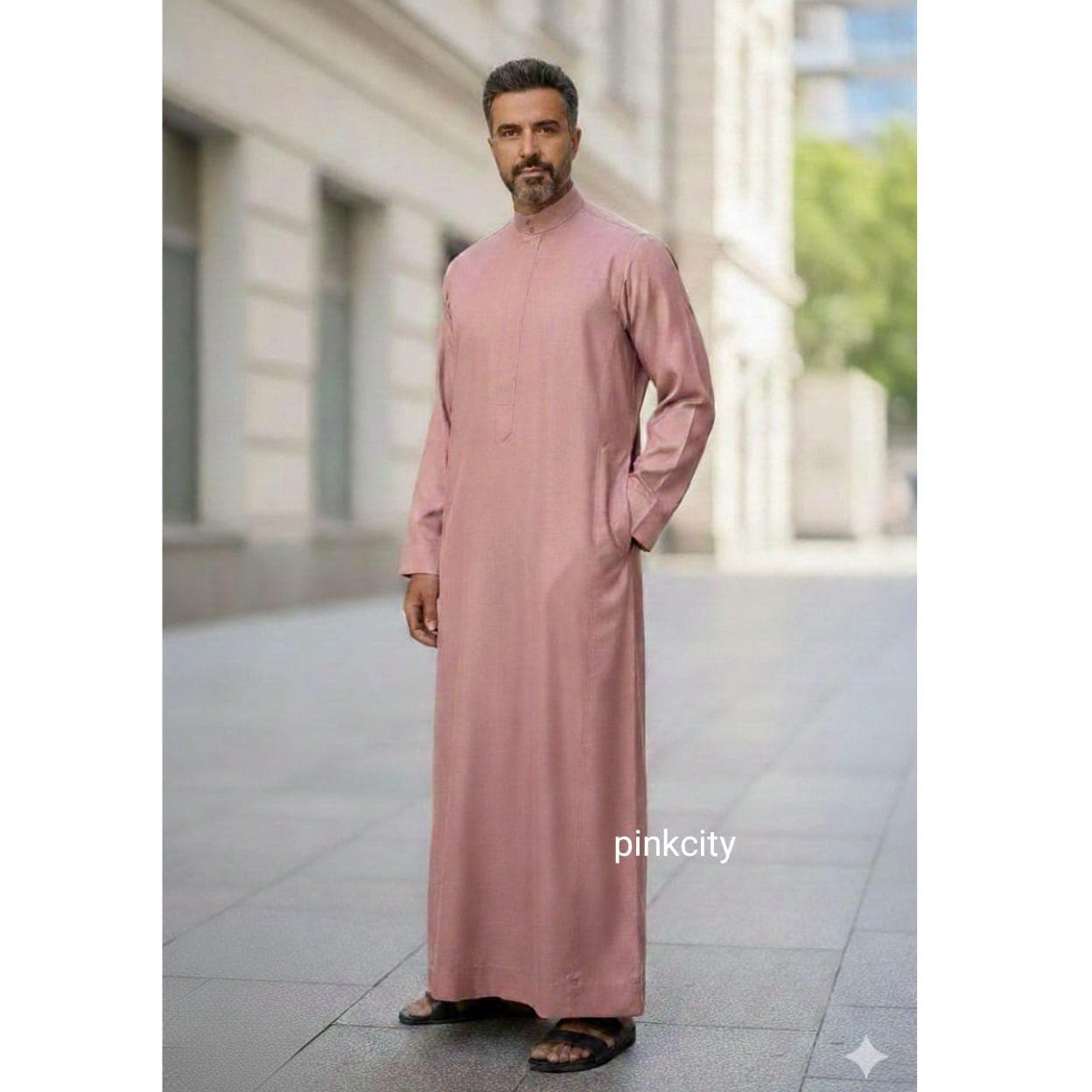 Men's Mustard Yellow Thobe | Islamic Jubba, Eid Prayer Abaya - image 4
