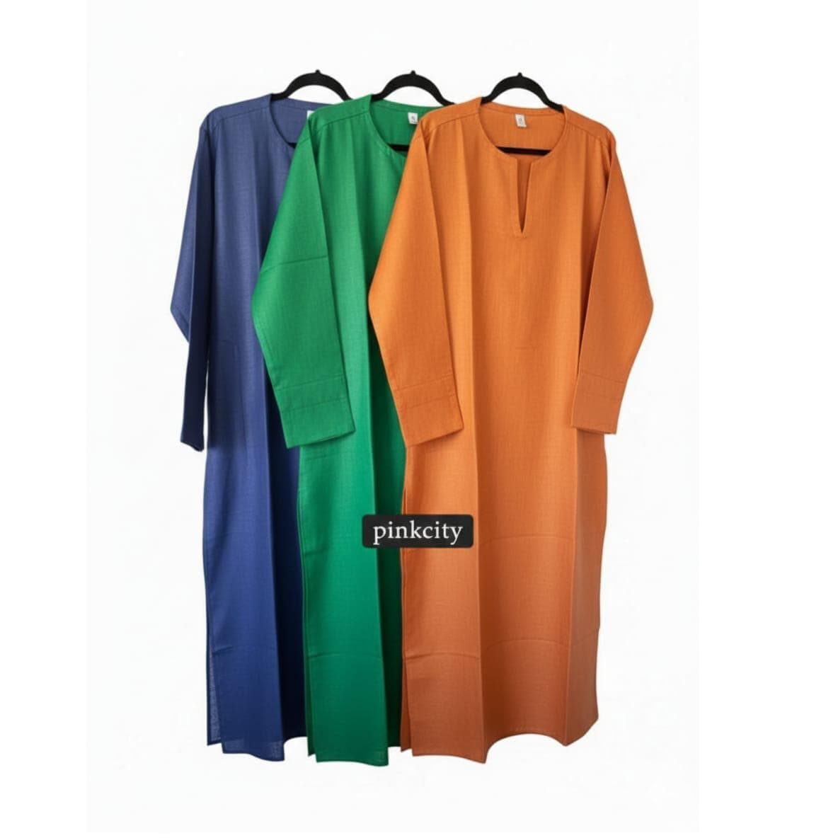 Men Solid Kaftan Thobe | Modest Islamic Long Dress | Relaxed Fit Muslim Wear | Ramadan Eid