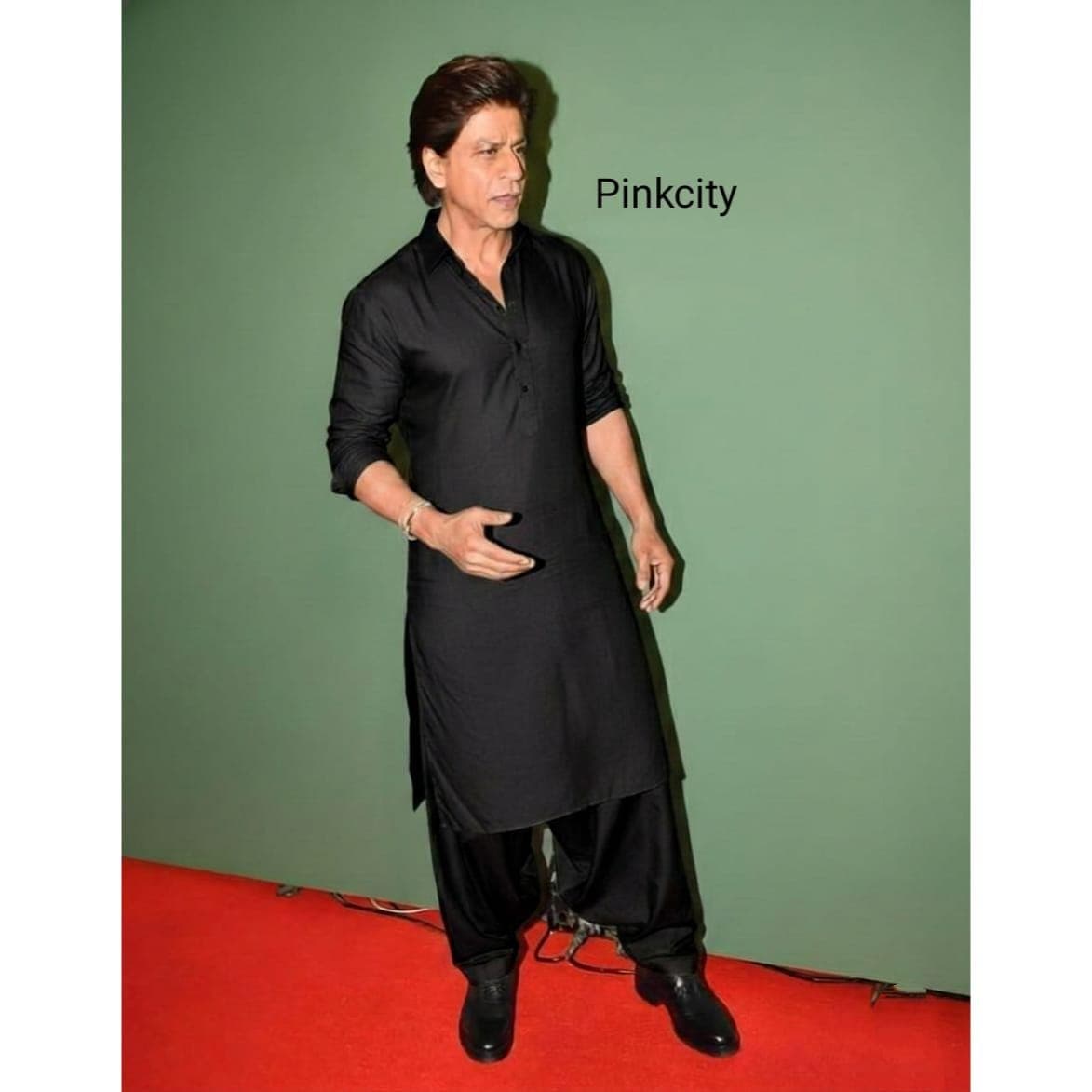 Men's Black Pathani Kurta Pajama Set | Bollywood Style Festive Wear