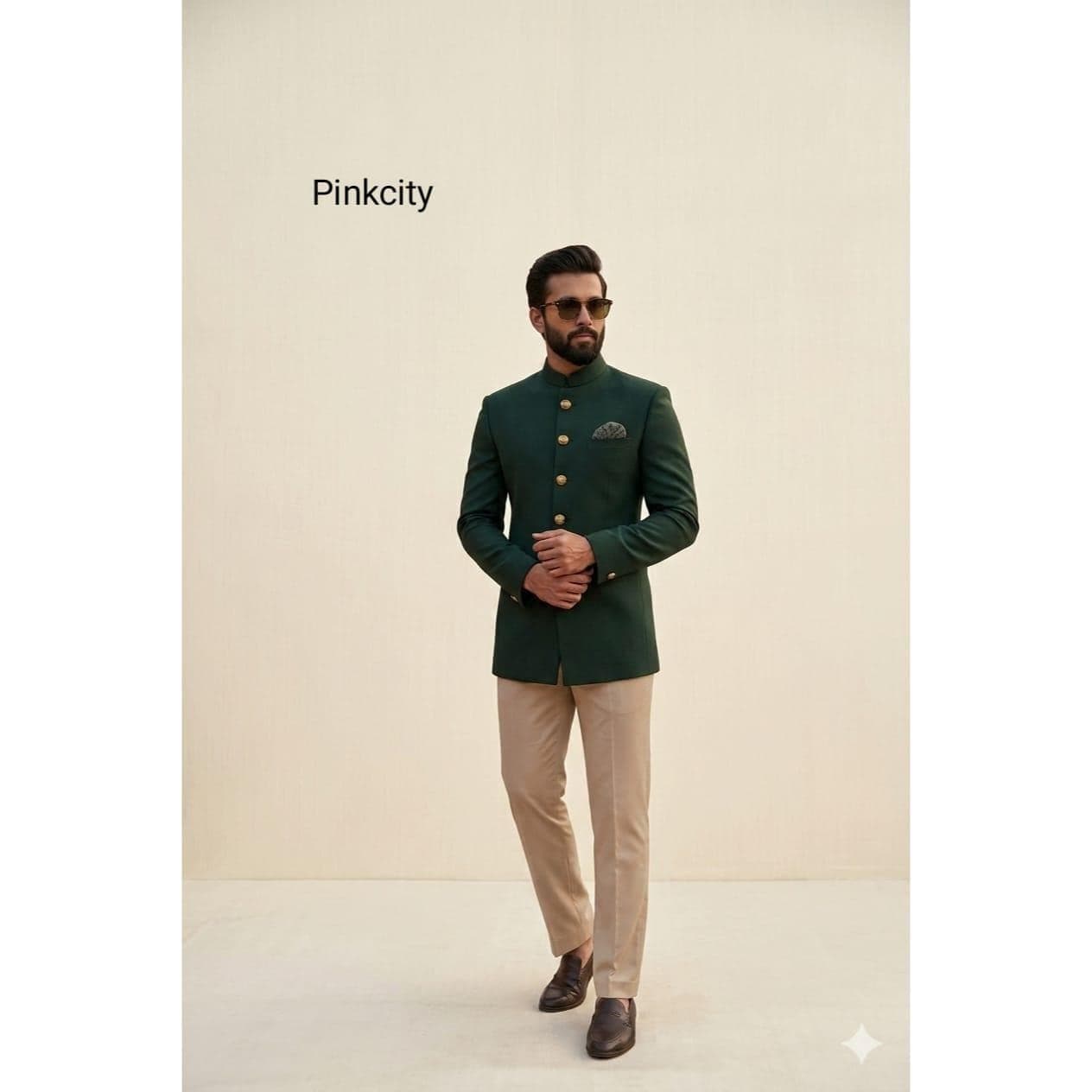 Emerald Green Jodhpuri Suit | Men's Bandhgala Prince Coat for Weddings