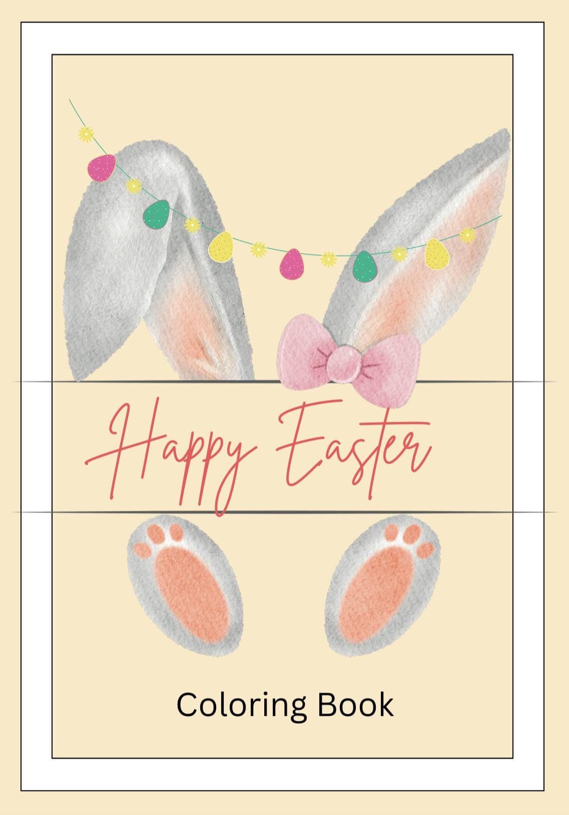 Easter Coloring Book for Kids – Bunny, Egg, Spring Designs (19 Page Printable PDF)