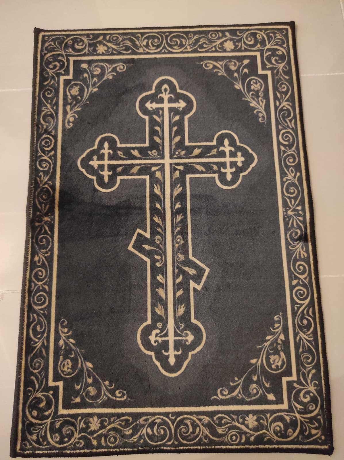 Christian Prayer Mat, Joshua 24 15 Bible Verse Rug, Kneeling Pad, Religious Home Decor, Housewarming Gift, Prayer Room Scripture, Floor Mat - image 4