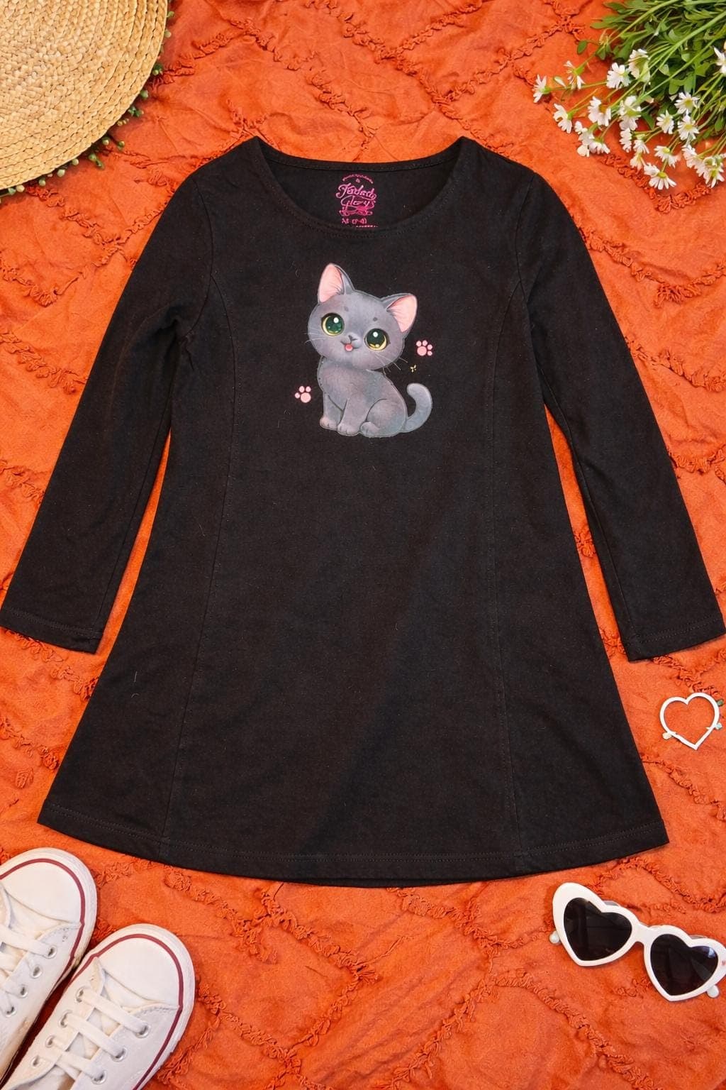 Faded Glory 7-8Y Black Dress - image 5