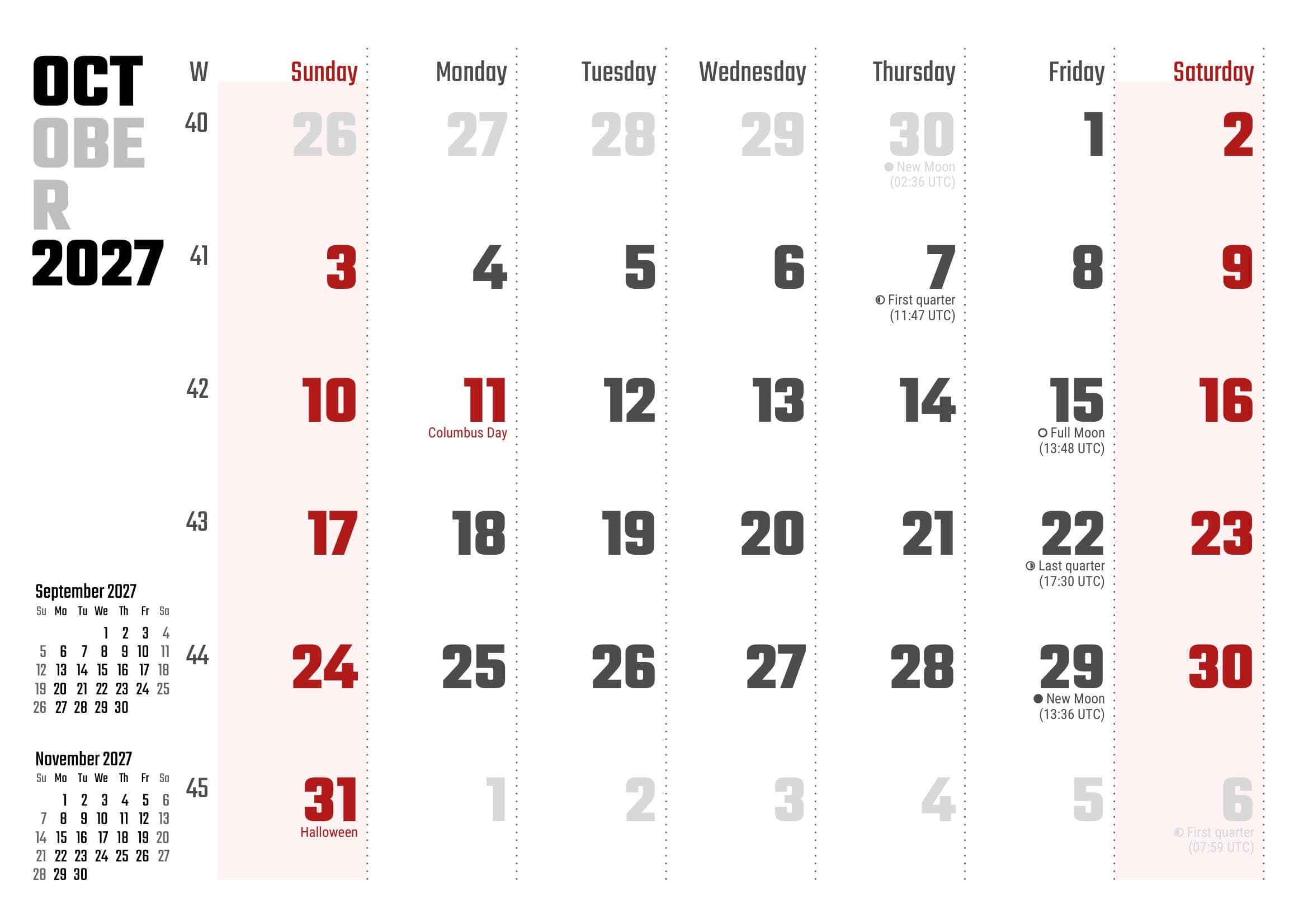 2027 Printable Wall Calendar template | Minimalist Yearly Planner | A4 Size | instant download | PDF - image 4