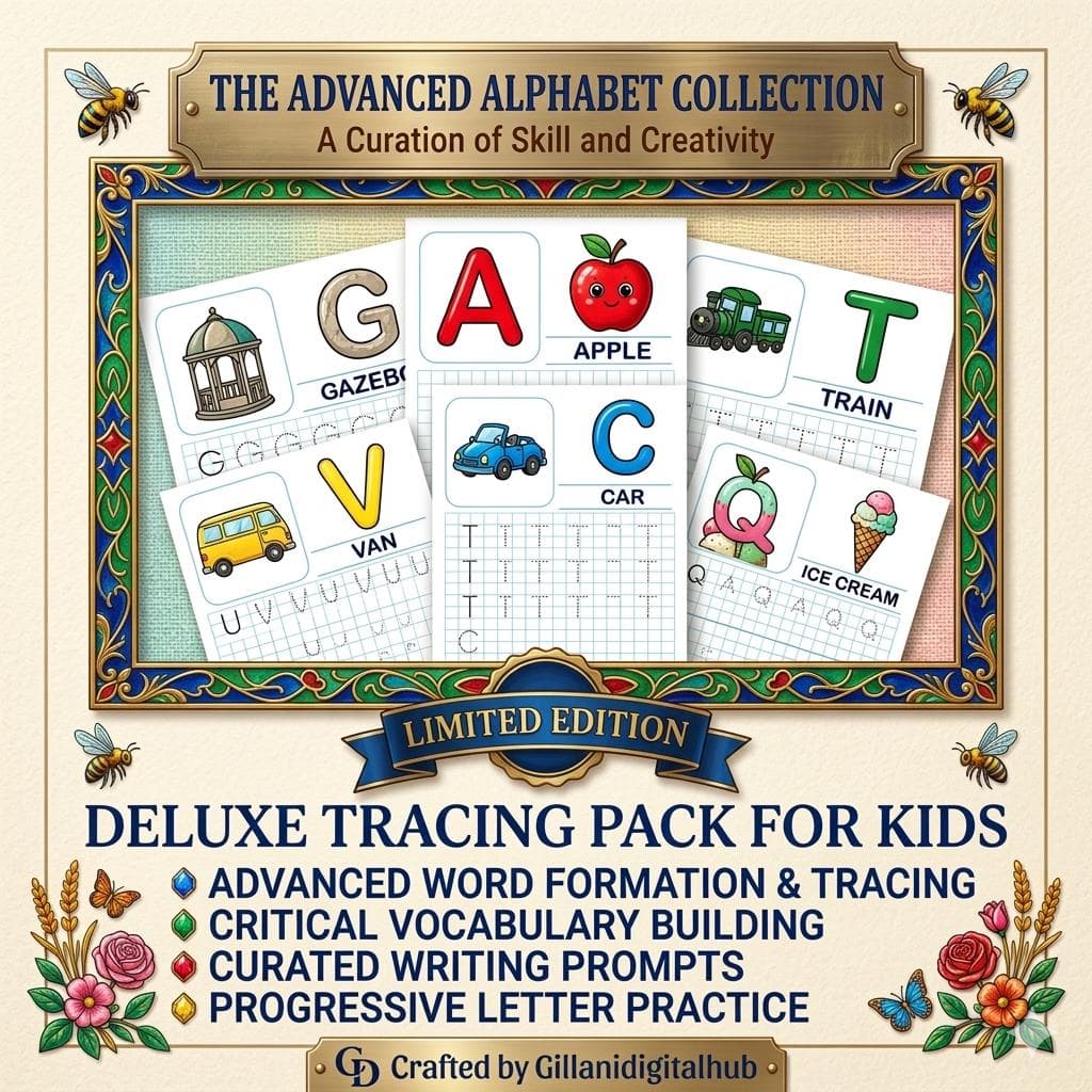 ABC Alphabet Coloring Book, Toddler Educational Activity (Digital Download) - image 3