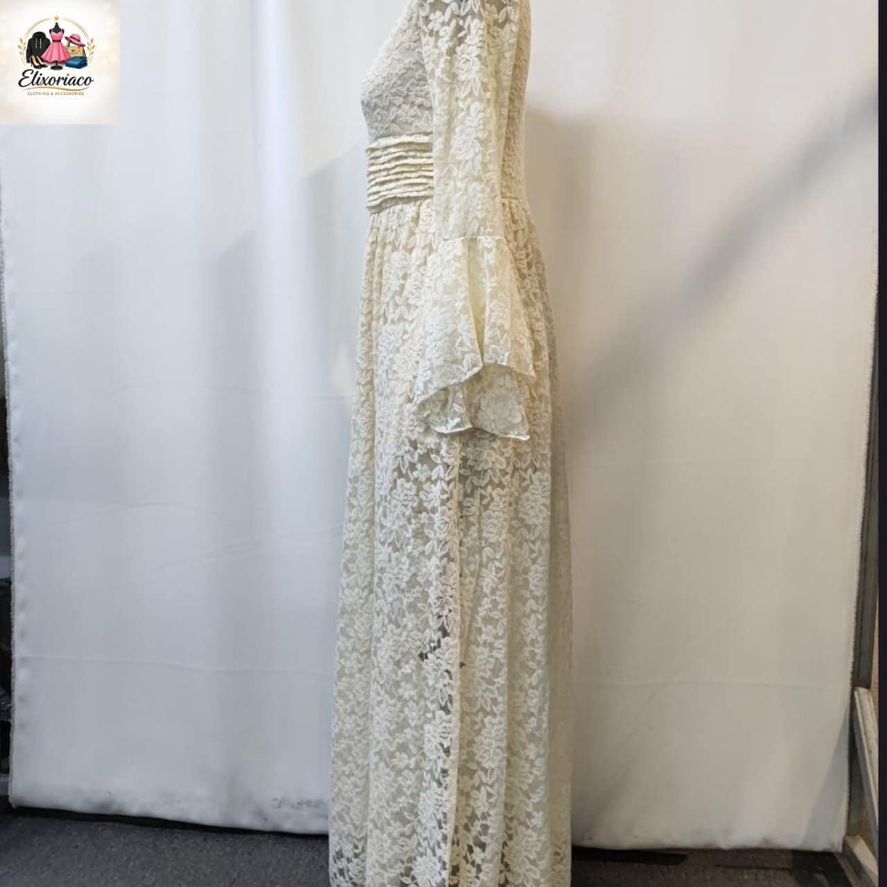 Boho Lace Maxi Dress: Vintage Floral Style, Long Sleeve Festival Outfit - image 4