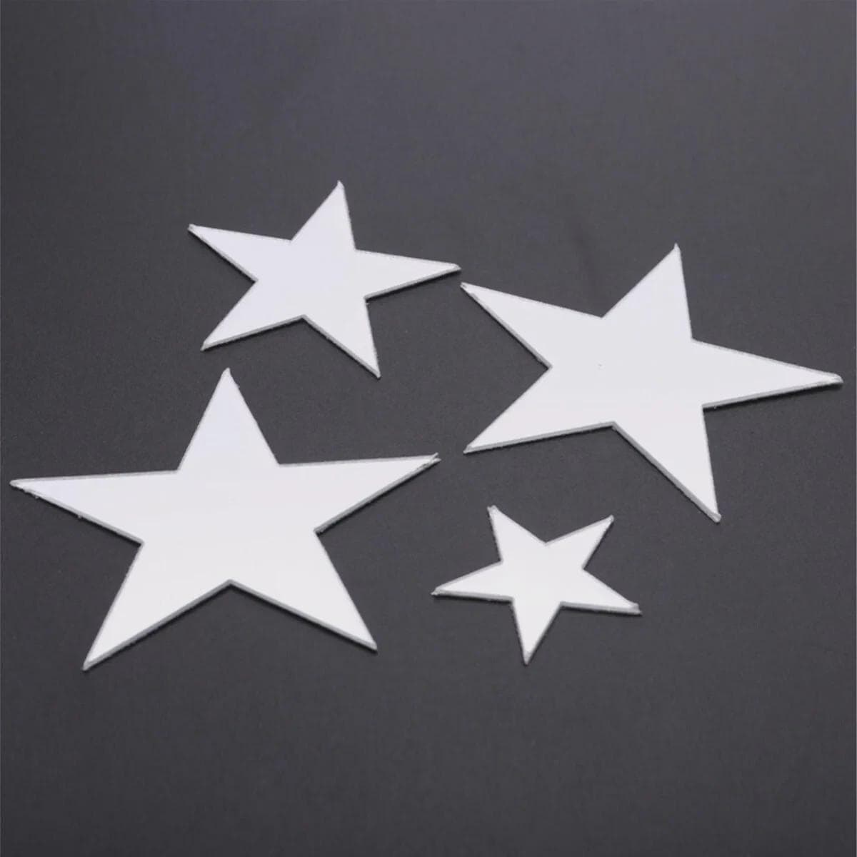 20pcs 3D Mirror Star Wall Stickers, Acrylic Self-Adhesive Decals, Bedroom Nursery Decor - image 5