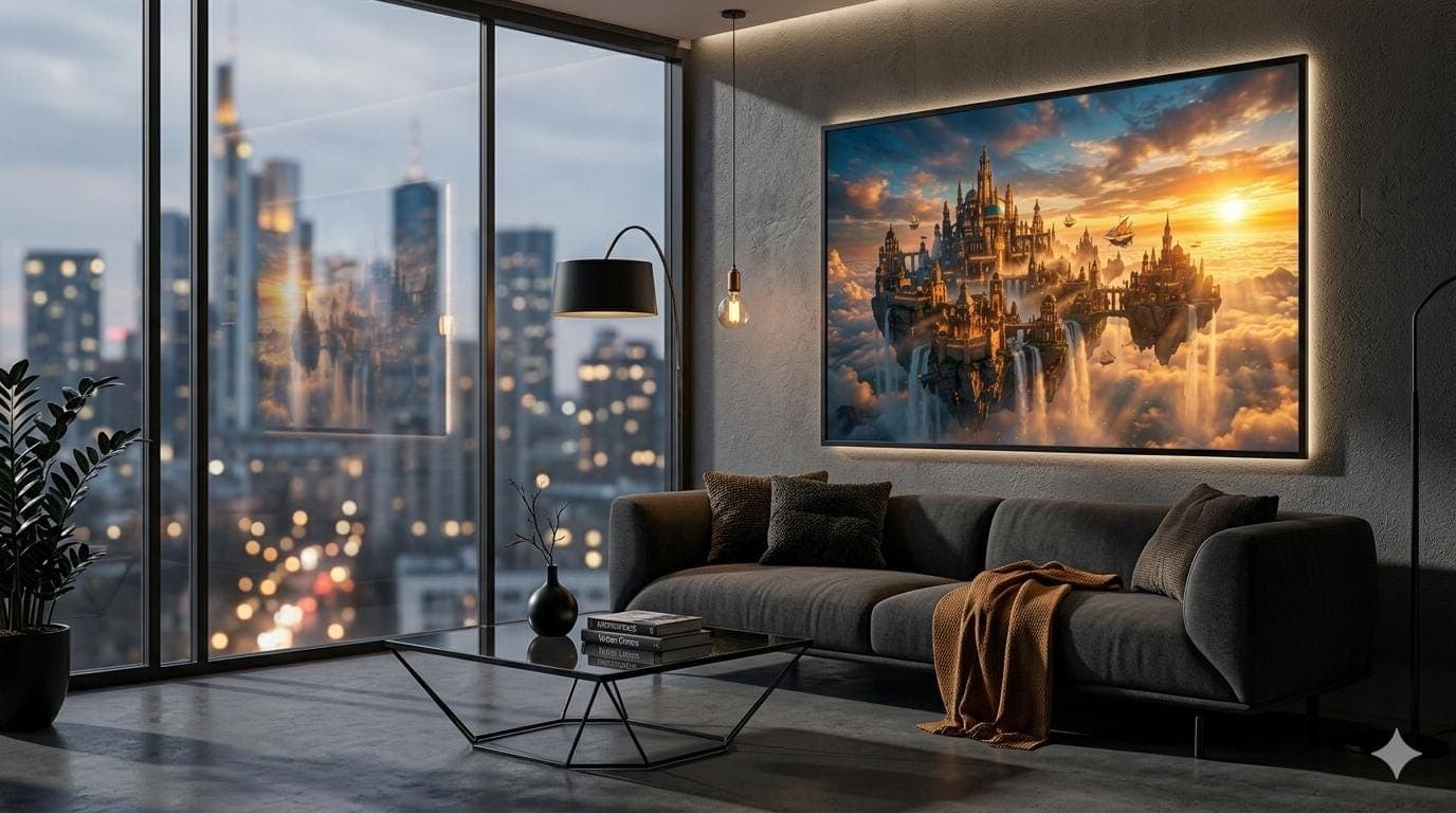 Floating Fantasy City Wall Art Printable | Magical Sky Kingdom Poster - image 5
