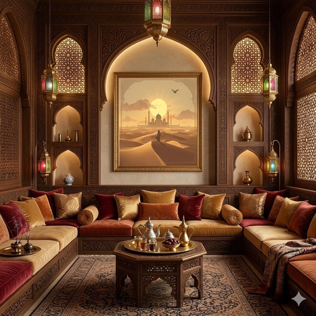 Arabic Desert Wall Art, Islamic Fantasy Print, Boho Neutral Decor - image 3