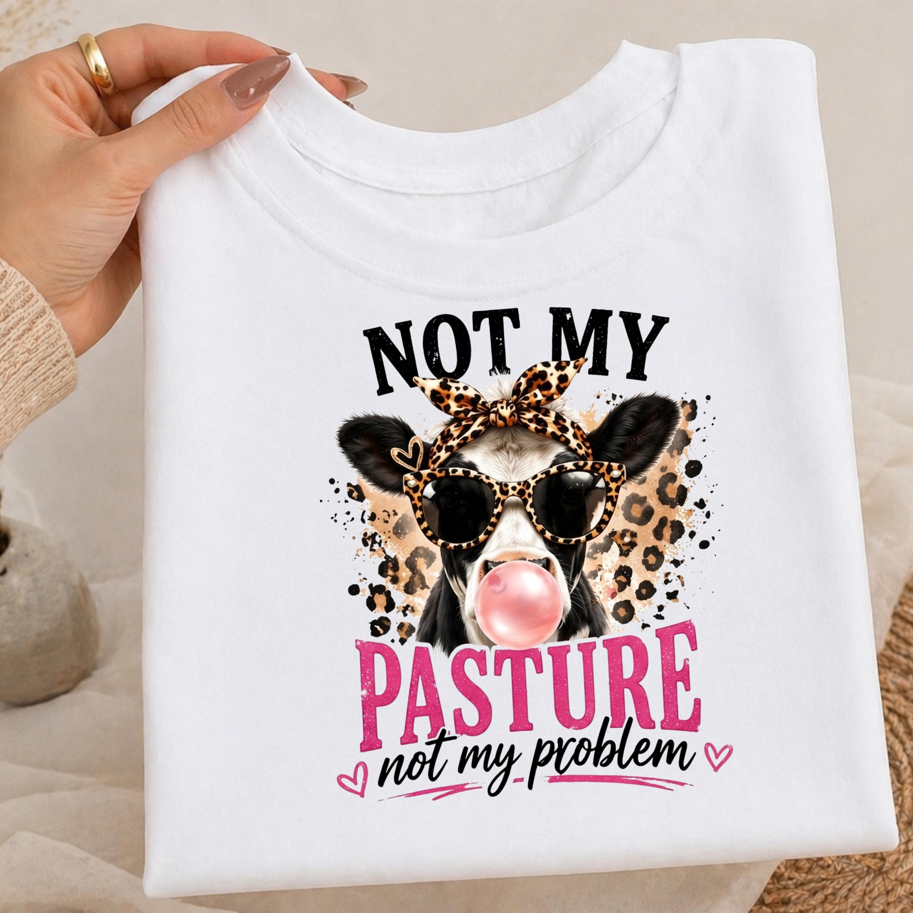 Not My Pasture Cow PNG, Funny Sassy Farm Girl Sublimation Design (Digital Download) - image 3