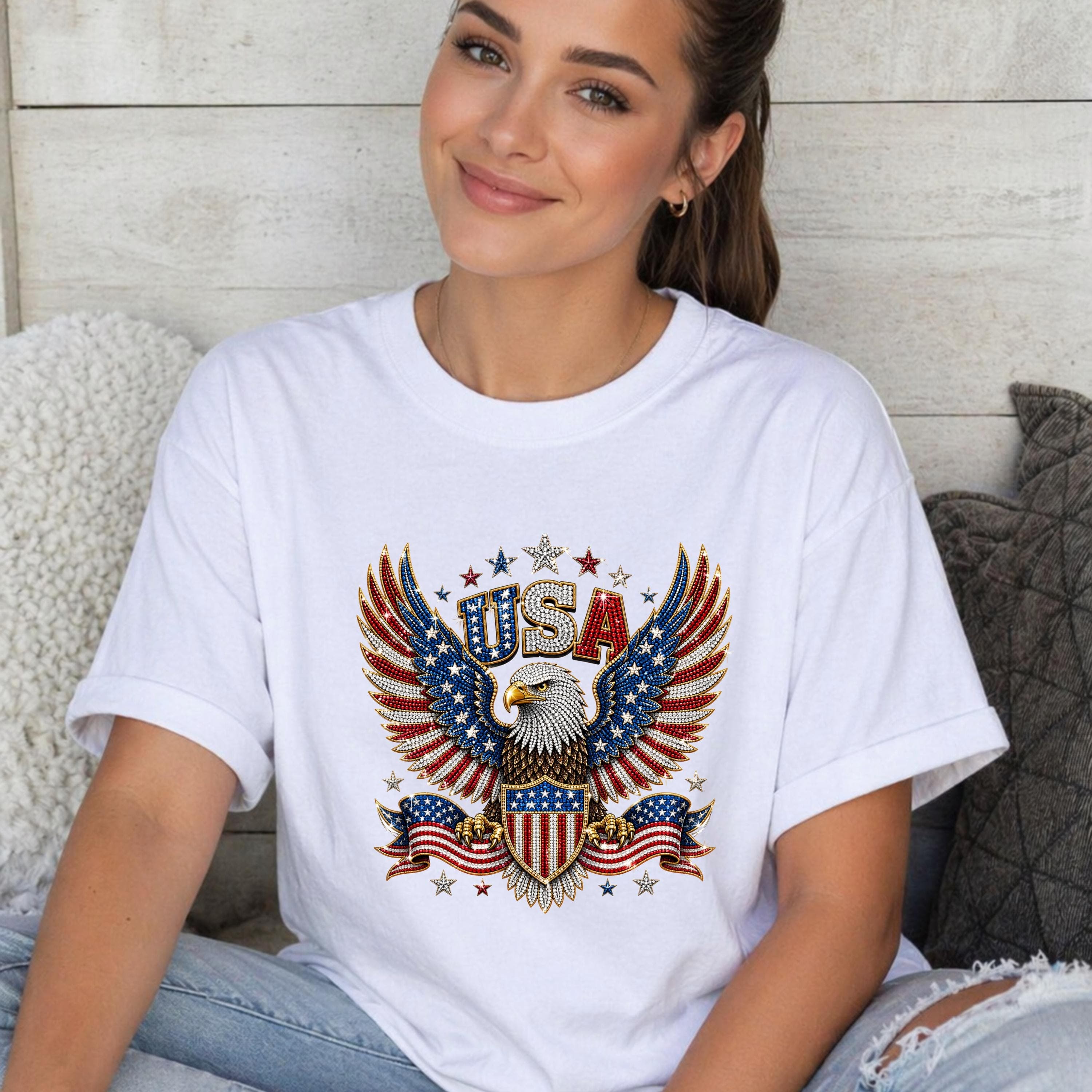 USA Eagle Sublimation Design: Patriotic Stars and Stripes PNG (Digital Download) - image 5