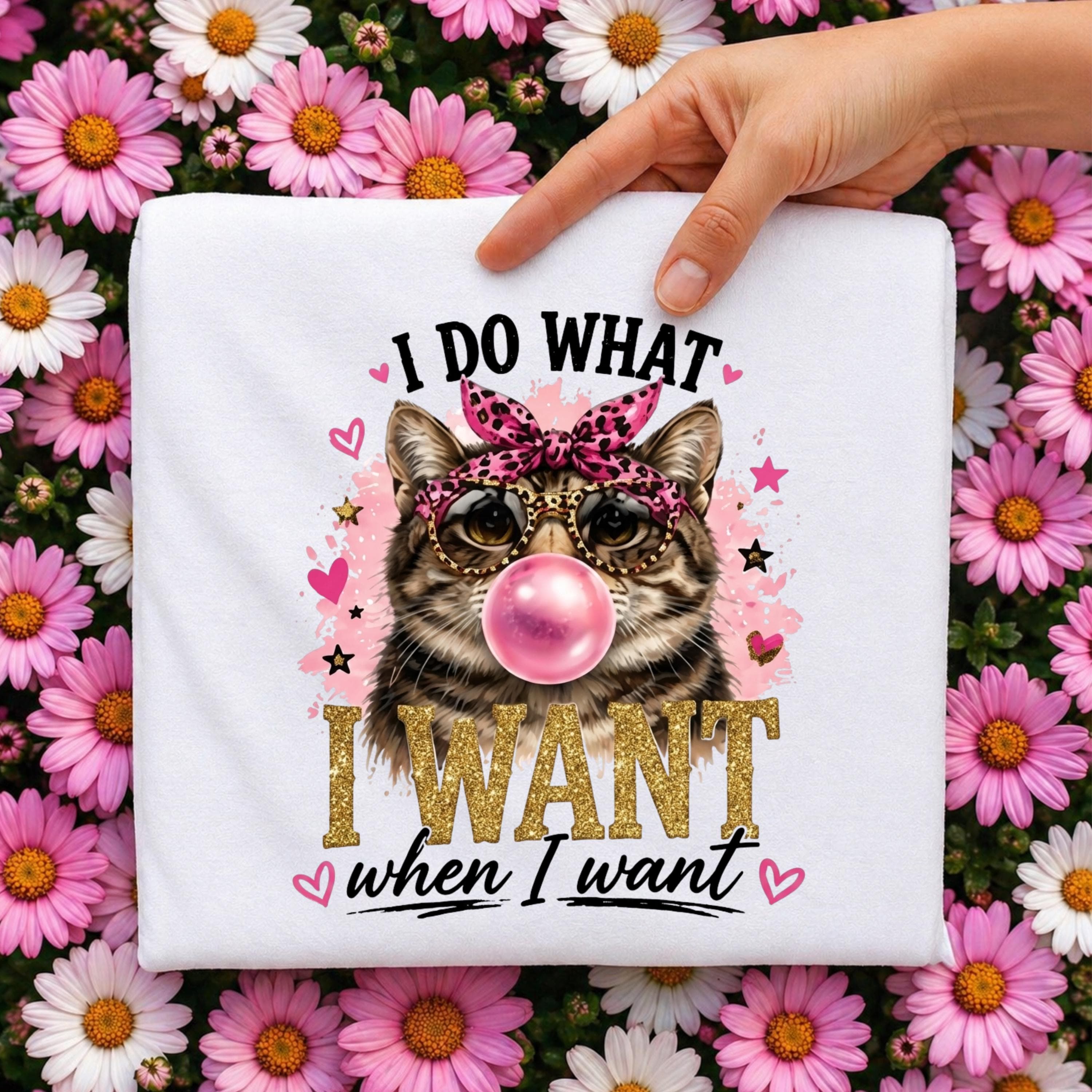 Funny Cat PNG, Leopard Glasses, Bubble Gum Kitty, Trendy Sublimation Design (Digital Download)