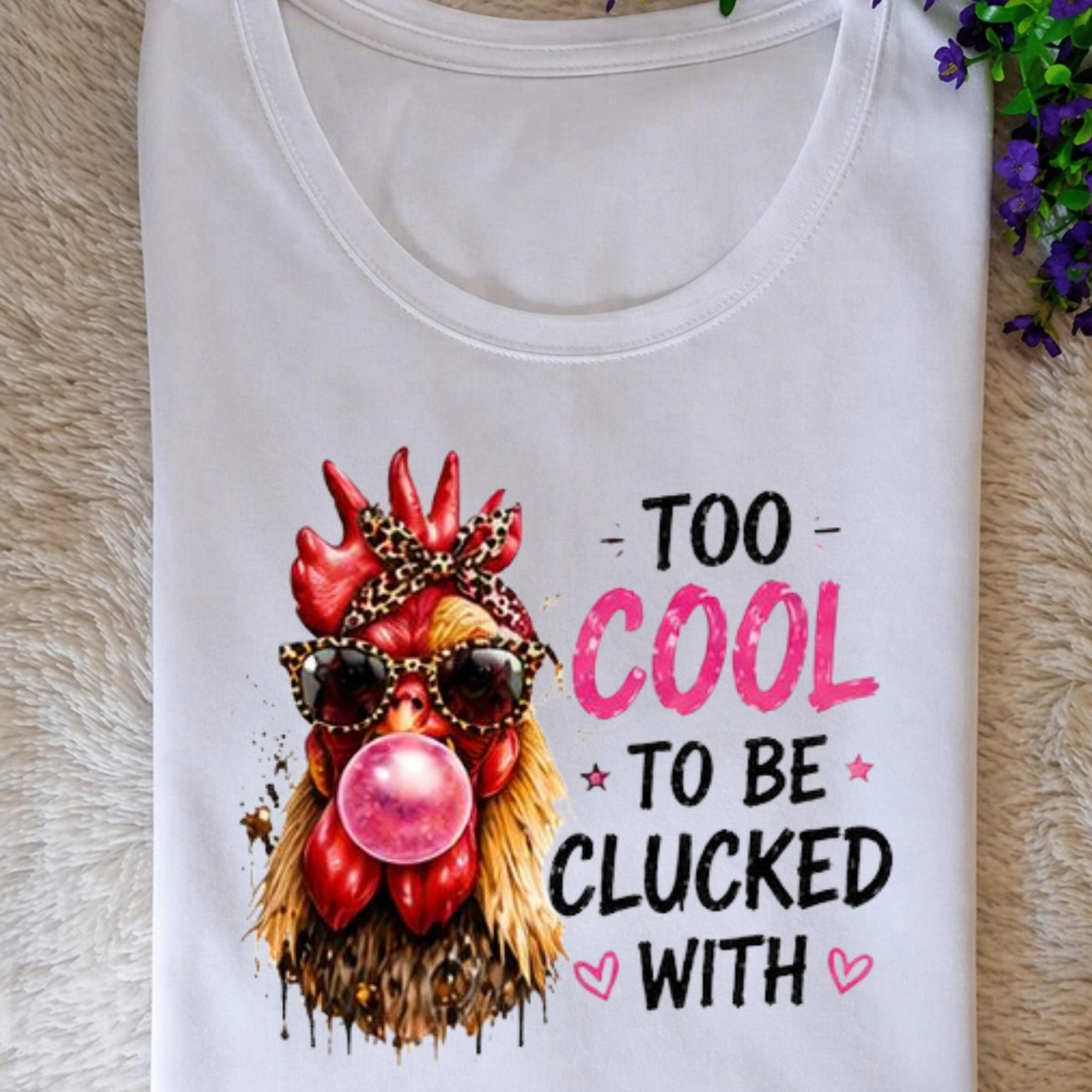Funny Chicken PNG, Leopard Sunglasses Rooster, To Be Clucked With Sublimation Design (Digital Download) - image 3