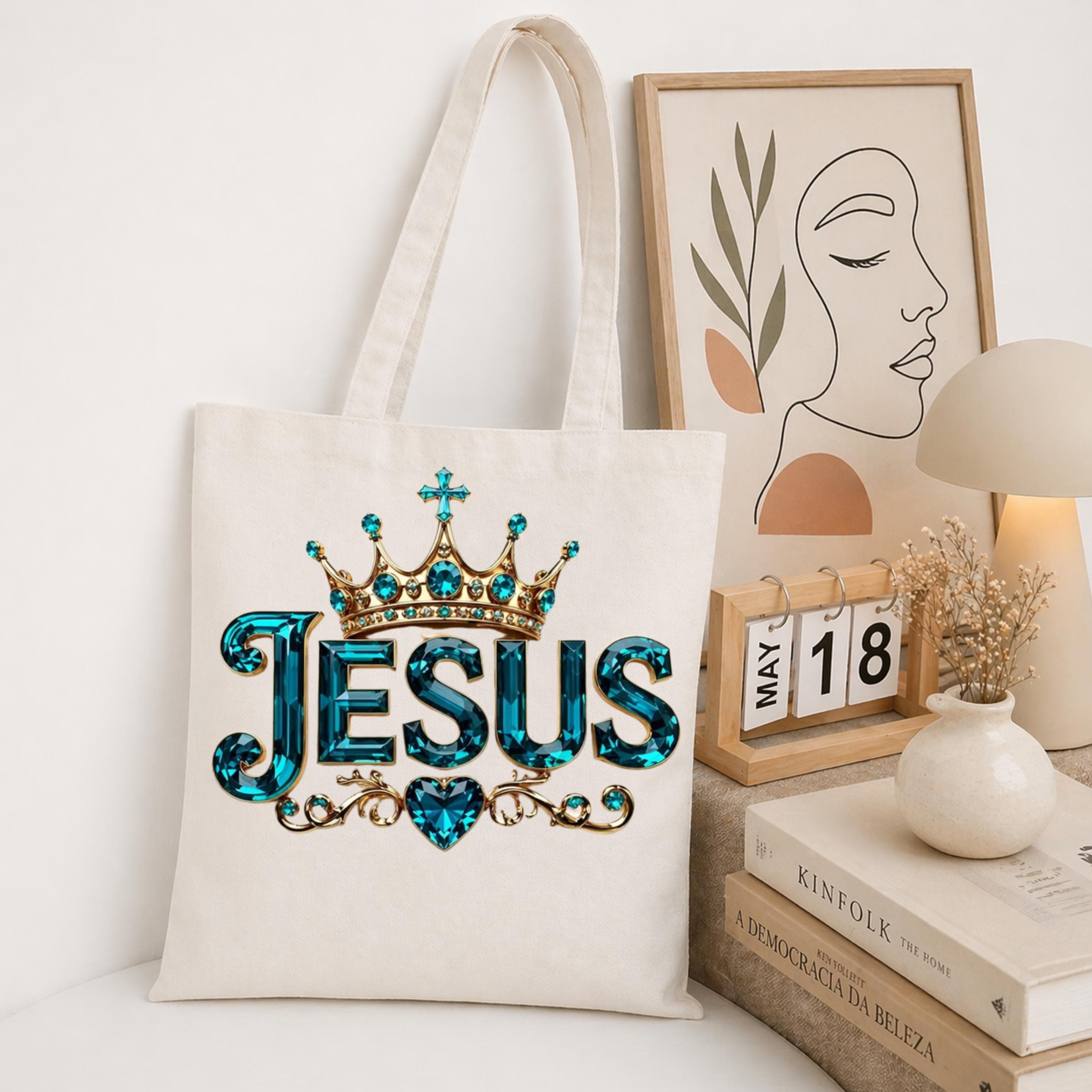 Design Faux Rhinestone Jesus 4 PNG Pack – Bling Christian Sublimation Art (Digital Download) t-shirt - image 2