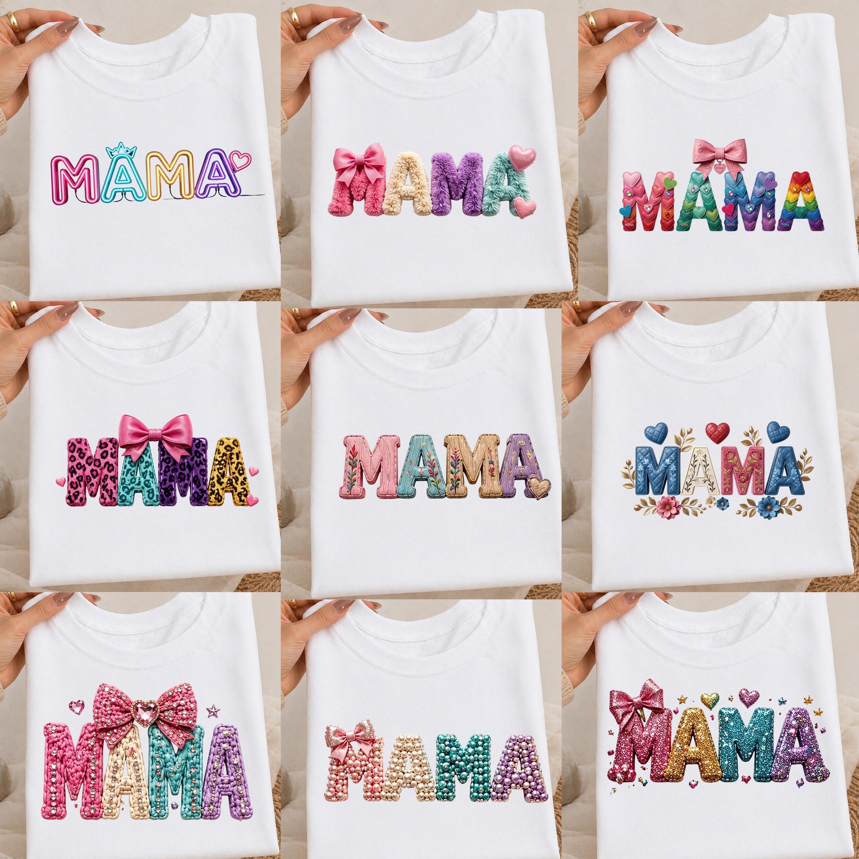 Mama PNG Bundle, 33 Sublimation Designs, Coquette Floral Mama Shirt (Digital Download) - image 3