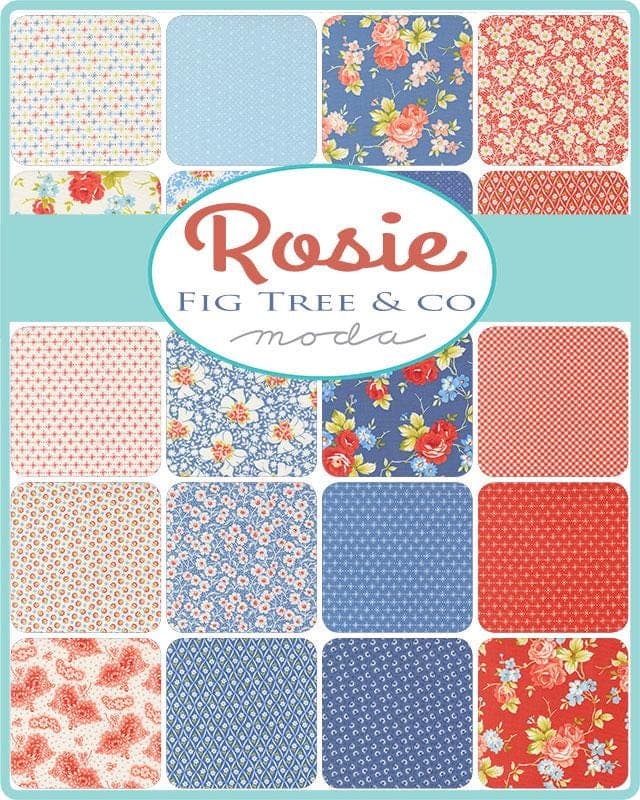 Rosie Country Rose Blueberry 35420 18 by Fig Tree- Moda- 1/2 Yard - image 3