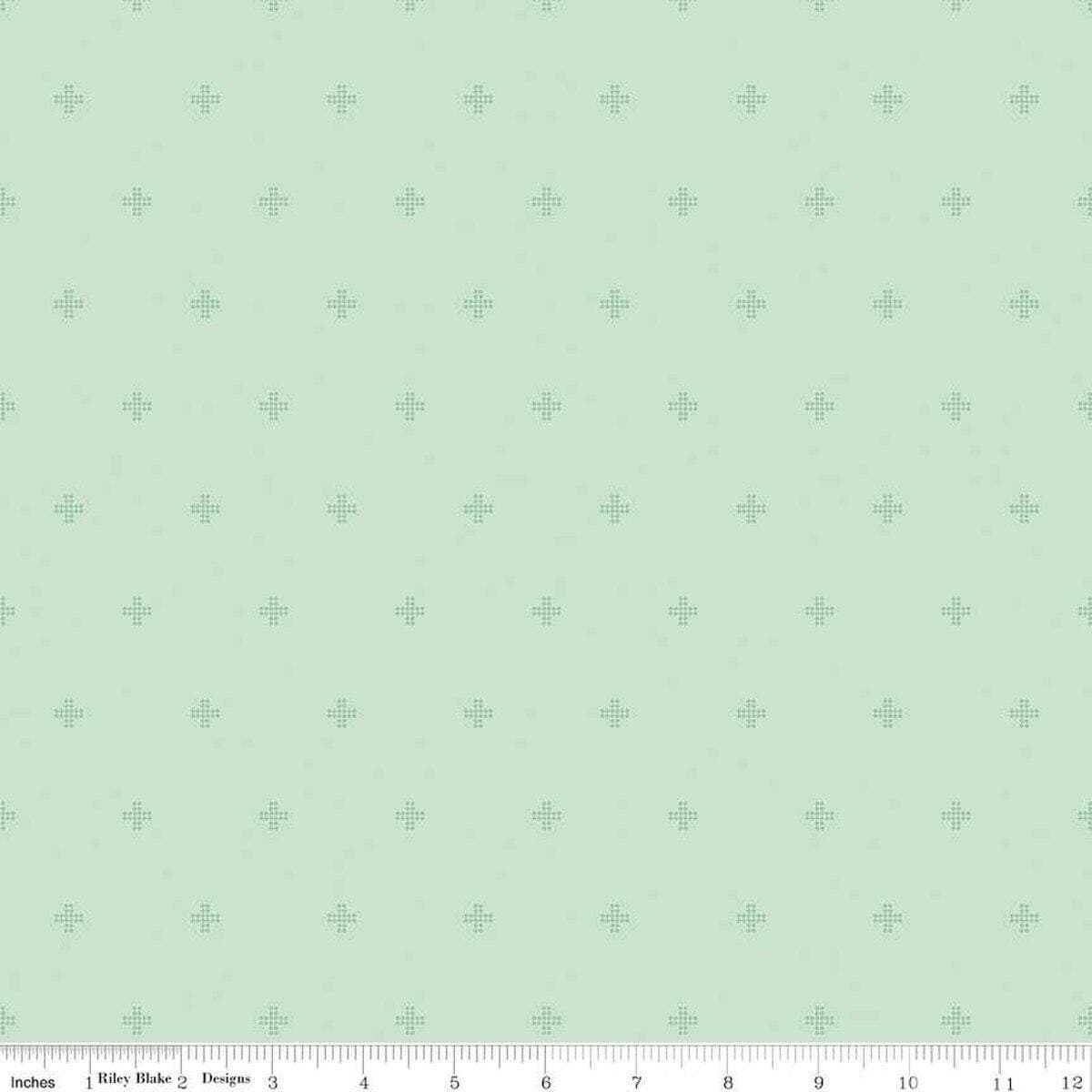 Sunsetridge Crosses C15737-MINT by Minki Kim for Riley Blake Designs- 1/2 Yard