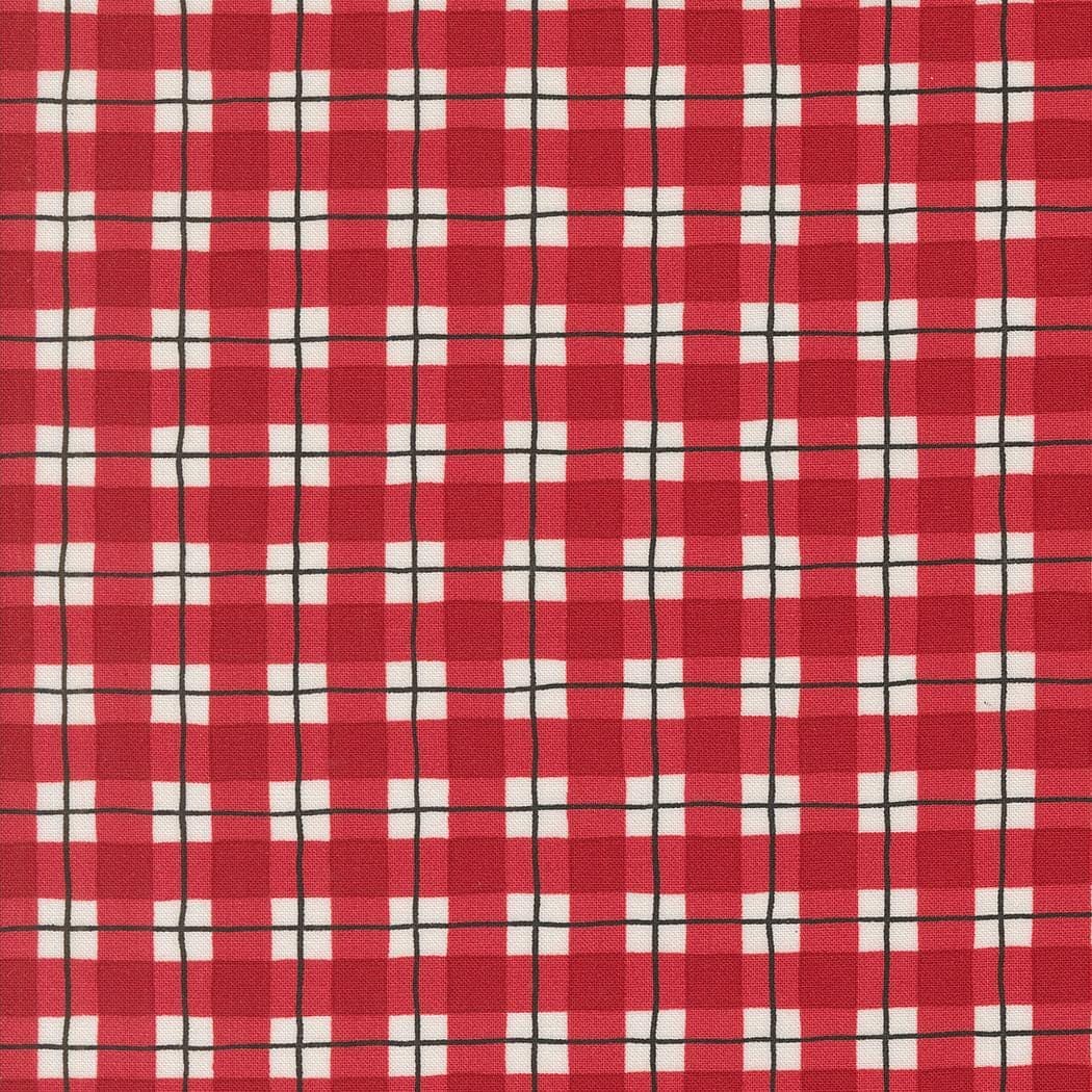 Winter Friends Winter Plaid Berry Red 56137 17 by Deb Strain- 1/2 Yard