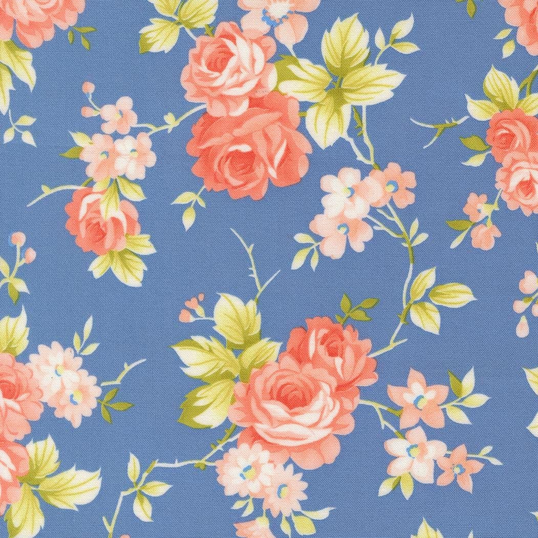Rosie Country Rose Blueberry 35420 18 by Fig Tree- Moda- 1/2 Yard