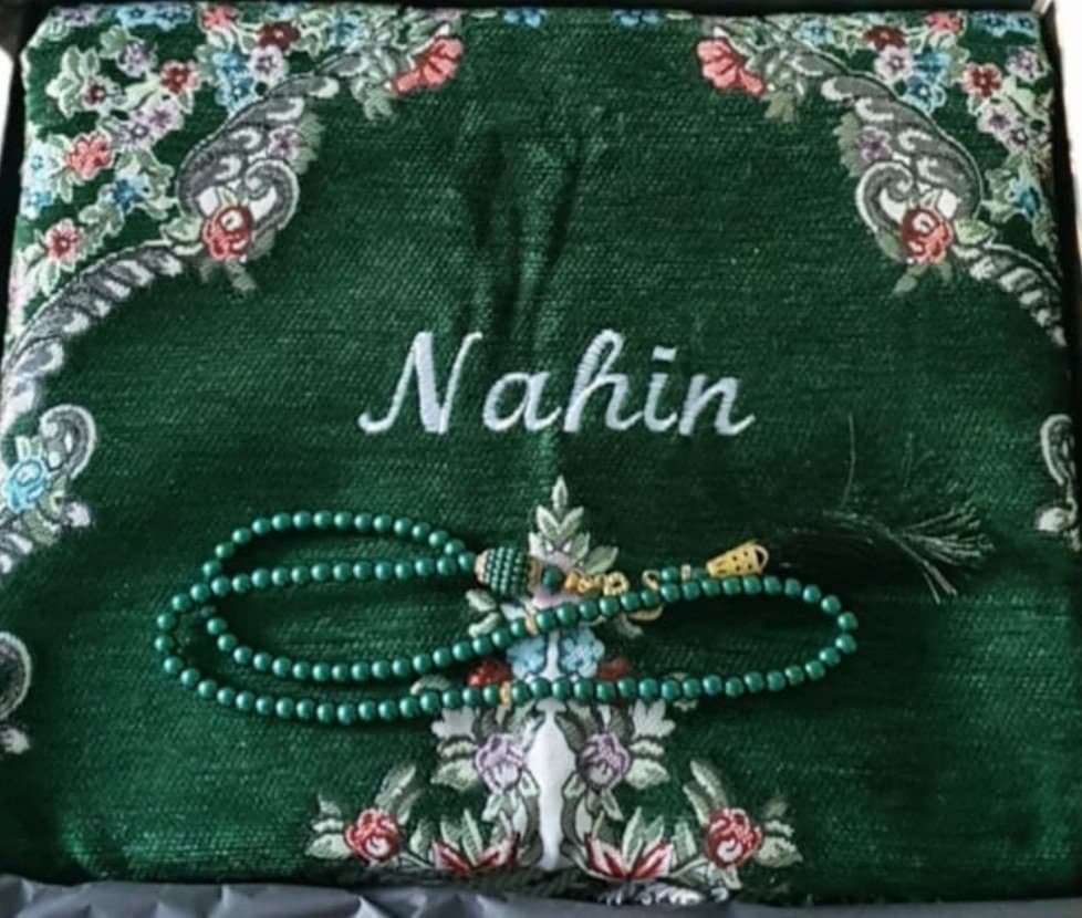 Prayer mat, Customised prayer mat, Prayer rug, Customized prayer rug, islamic gift, hajj gift, umrah mubarak, eid mubarak, ramadan, ramadhan gift, islamic wedding, muslim man, yaseen gift, sejadah, seccade, isimli seccade, quran, koran, kuran, nikkah