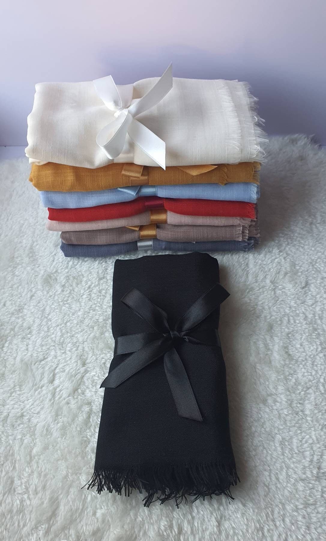 Cotton Viscose Hijab: Soft Maxi Shawl with Fringes - image 3