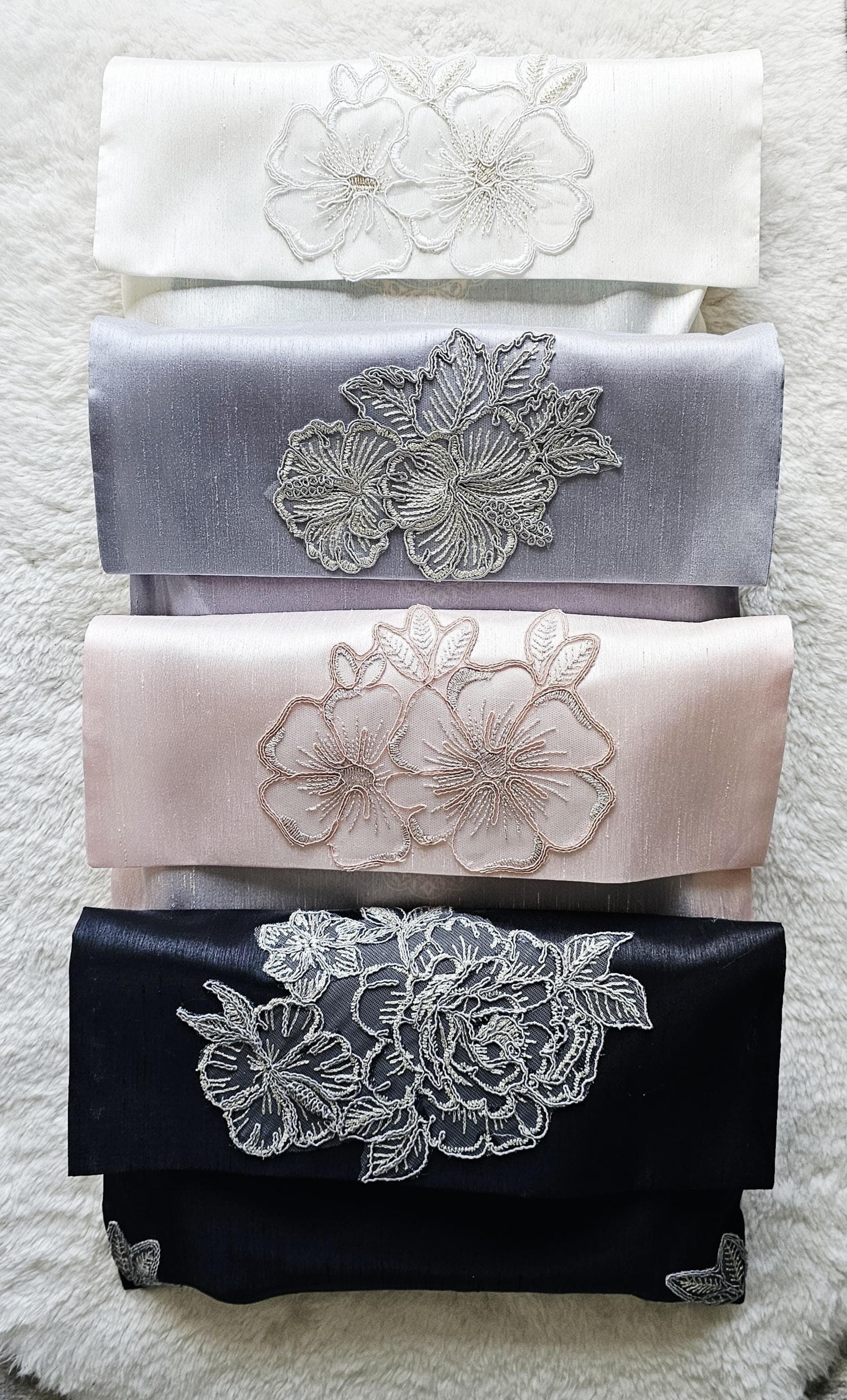 Luxury Lace Quran Cover – Large Floral Guipure Islamic Book Sleeve – Satin Applique Case - image 4