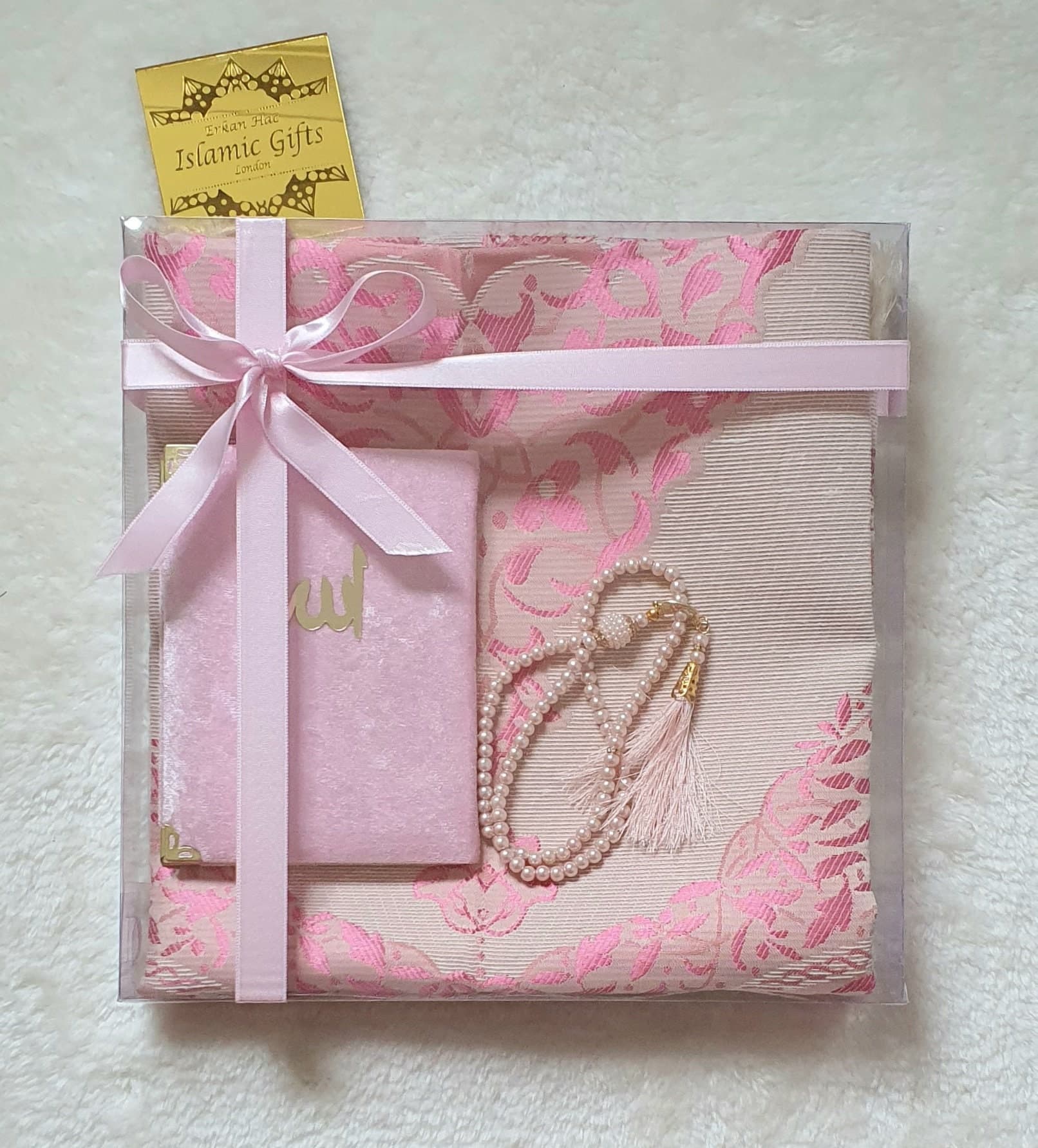 Islamic Gift Set: Prayer Mat, Yaseen Book, Pearl Tashbih - image 5