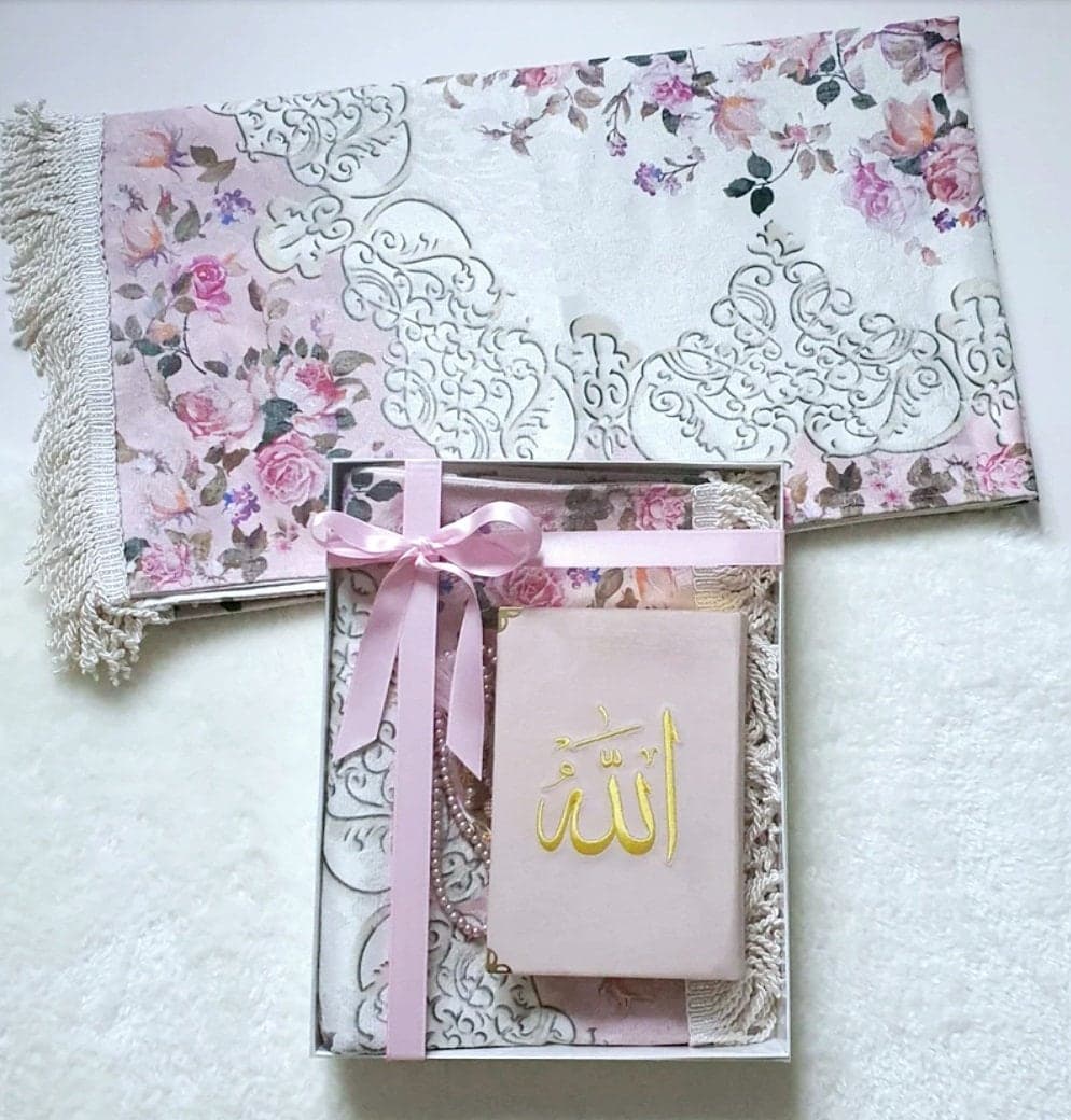 Islamic Gift Set: Velvet Quran, Prayer Rug, Pearl Tashih - image 5