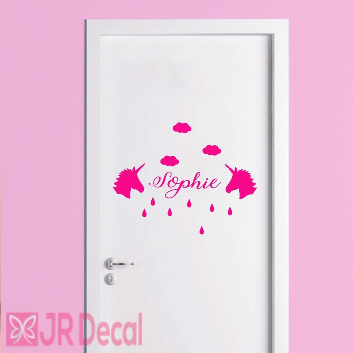Unicorn wall decal with personalised Name Removable Vinyl wall Sticker Girls Room Decor Art - image 4