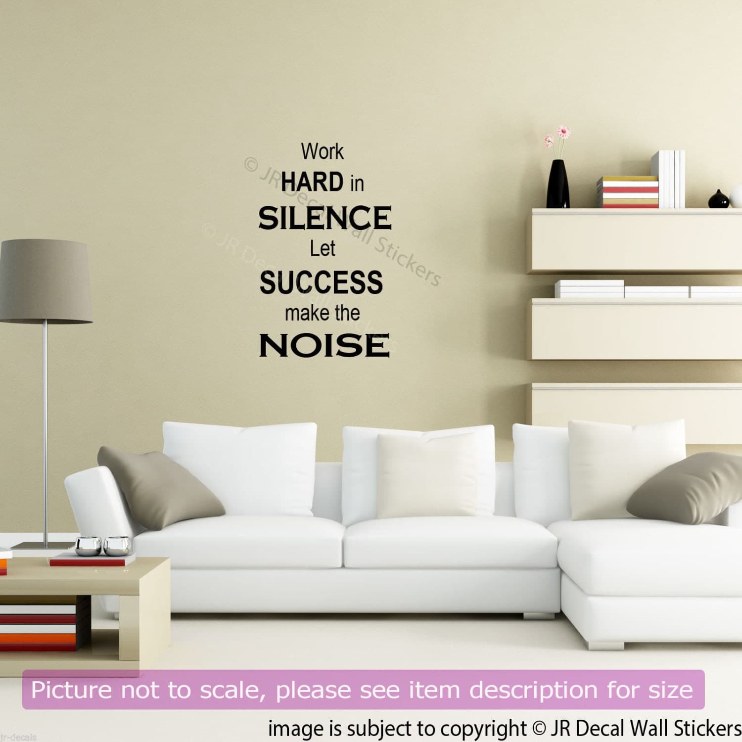 Work Hard in Silence Quote Vinyl Wall Decal