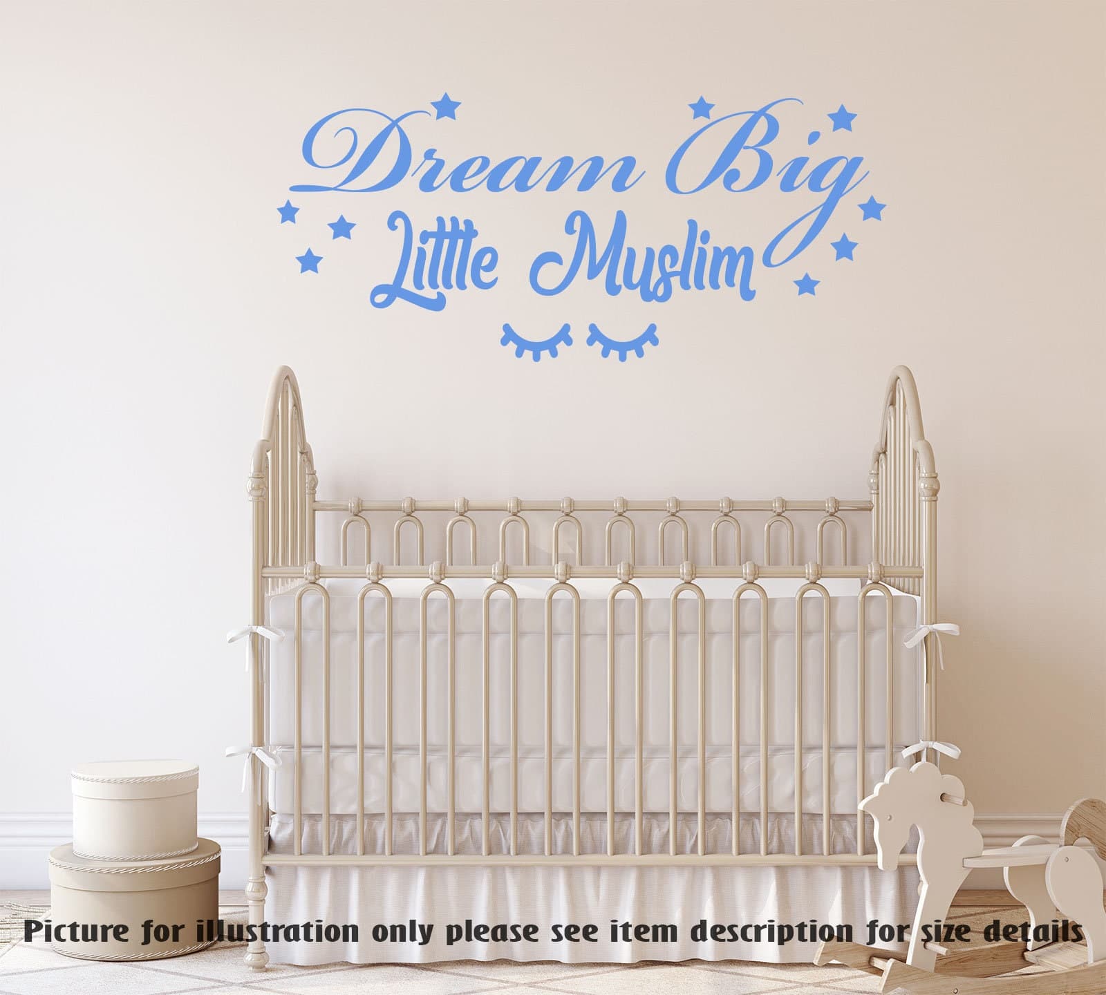 Dream Big Little Muslim Vinyl Wall Decal - Islamic Nursery Decor - image 5