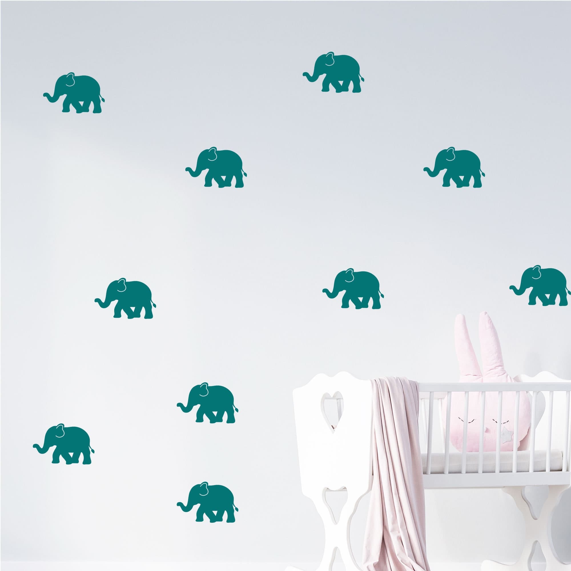 Elephant Wall Decals / Nursery Wall Stickers / Baby Room Decor / Baby Animal Vinyls / Baby Shower Gift/ Safari Animal wall stickers