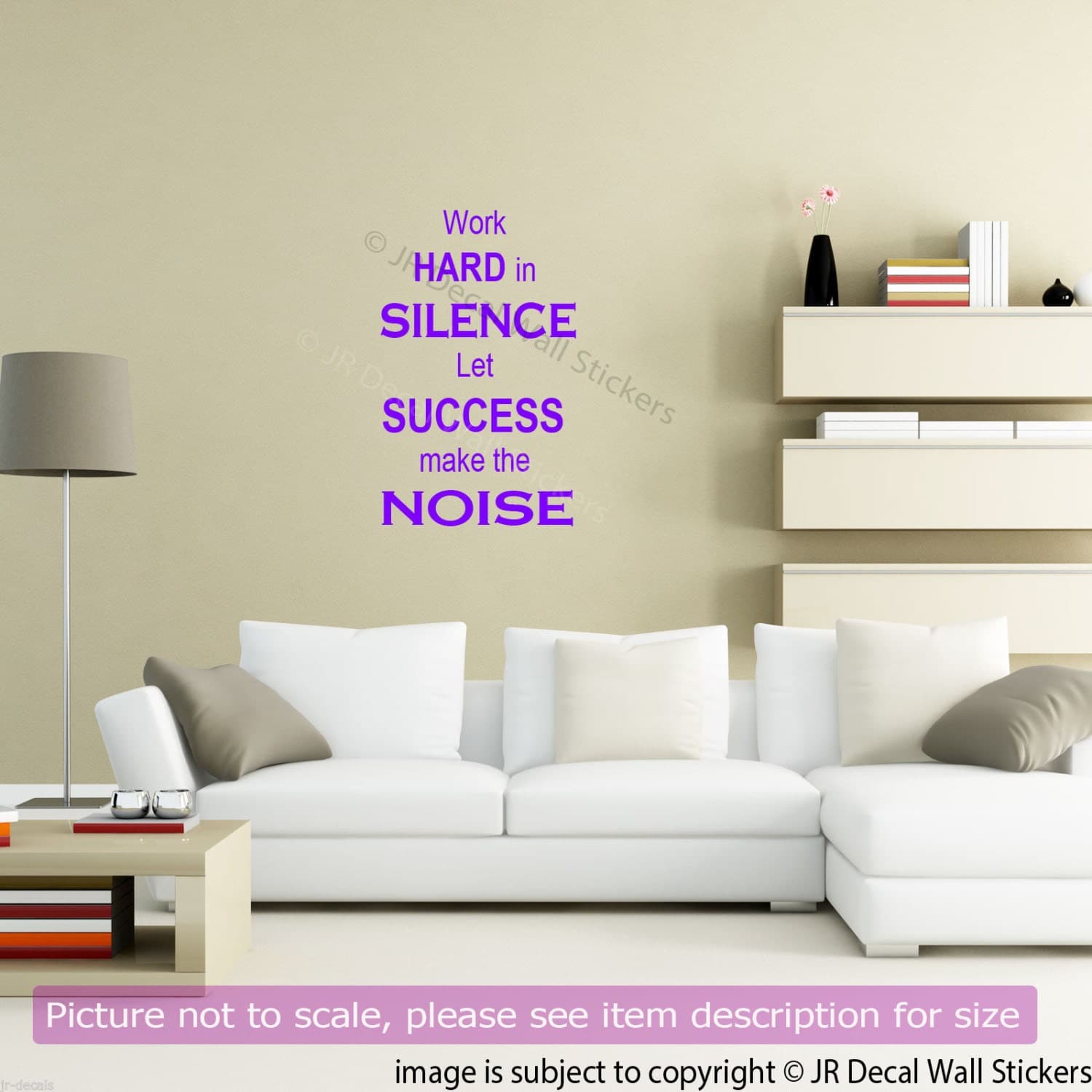 Work Hard in Silence Quote Vinyl Wall Decal - image 5